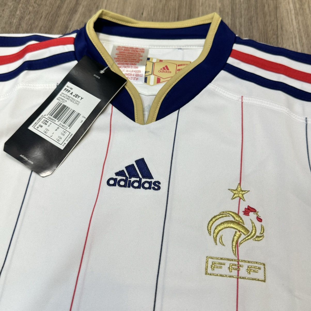 Adidas (Kids size) France World Cup 2010 away shirt (Bnwt) Size XXS / US 00 / IT 34 - 3 Thumbnail