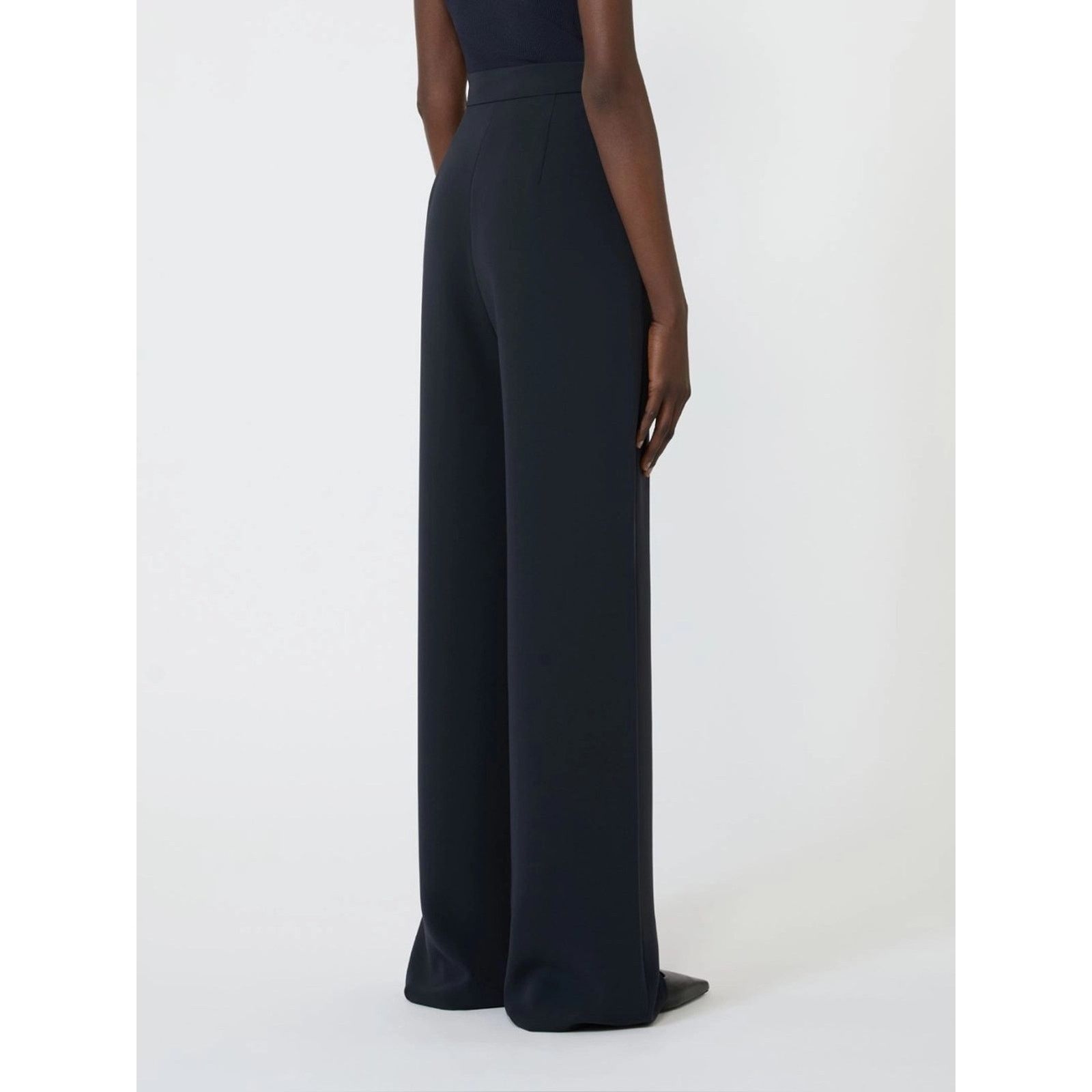 Max Mara MaxMara $650 Navy Blue Wool Blend Side Zip Pant Trouser 8 Size 30" / US 8 / IT 44 - 12 Thumbnail