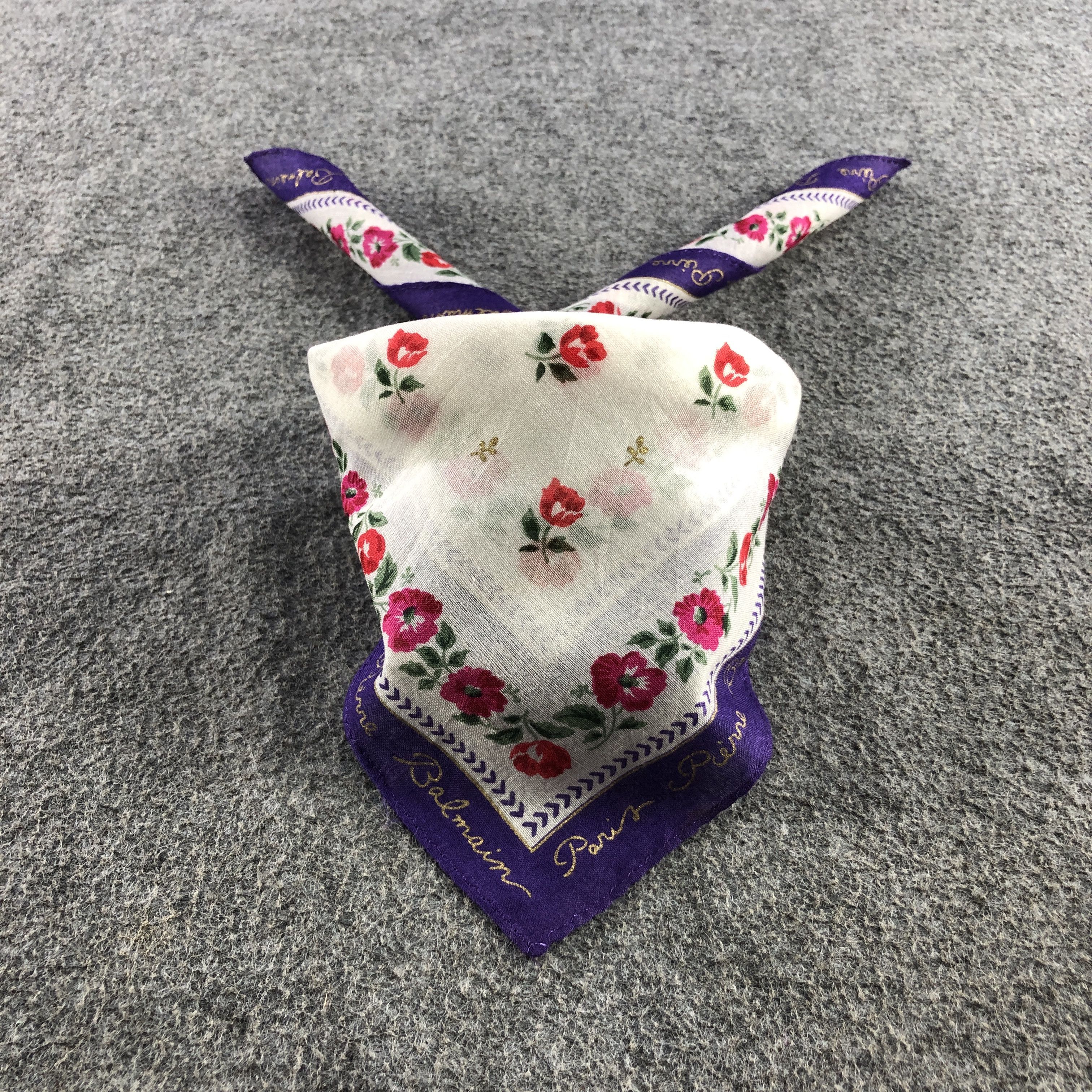 Pierre Balmain × Vintage Pierre Balmain Handkerchief Neckerchief Bandana H2461 Size ONE SIZE - 1 Thumbnail