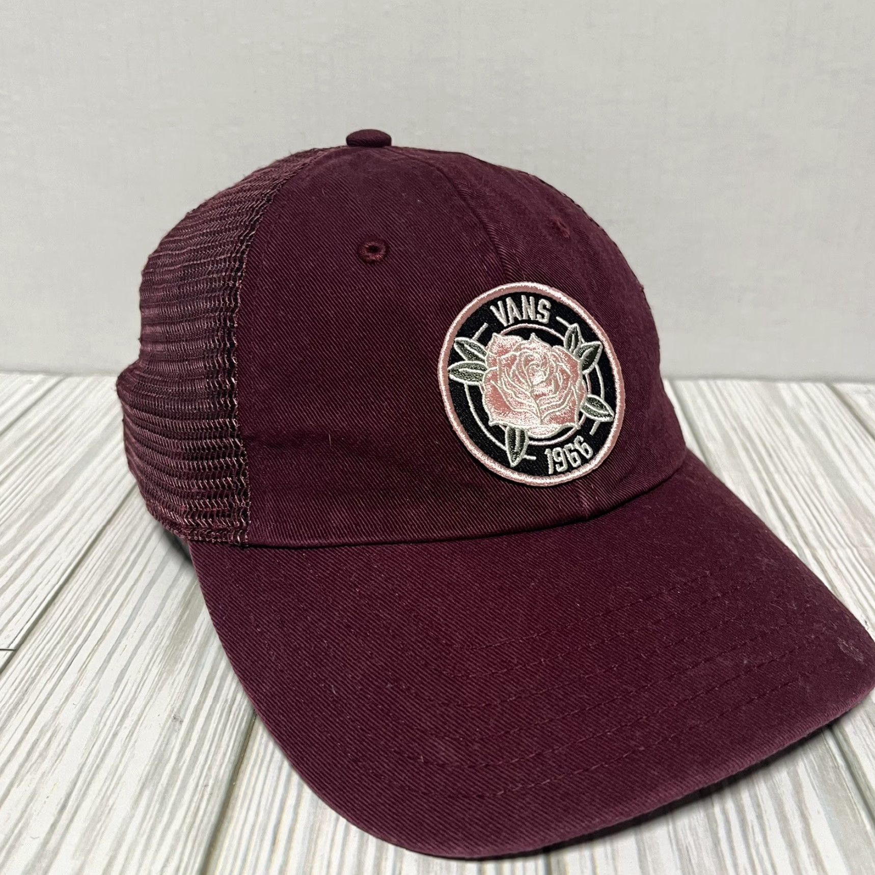 Vans VANS Hat Cap Snap Back Trucker Rose Burgundy Adjustable Skater Skateboard Men One Size Red Colorful Sports Casual Size ONE SIZE - 7 Thumbnail