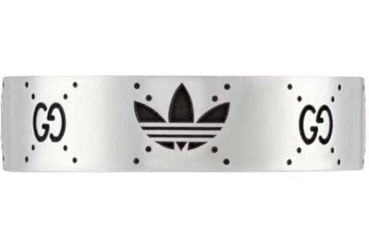 Gucci x Adidas Engraved Interlocking G Ring Ag 925
