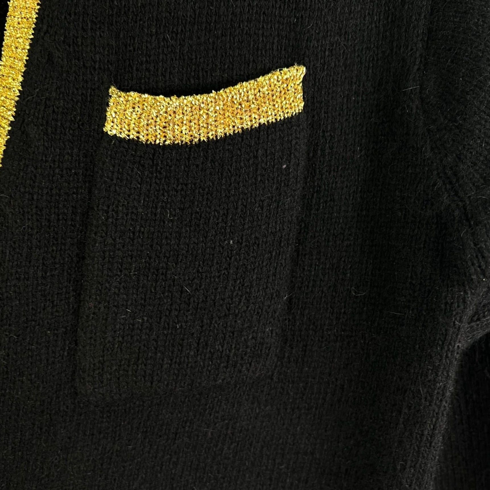Liz Claiborne VINTAGE Liz Claiborne Cardigan Women PS Black Beaded Button-Detail 90s Glam Size S / US 4 / IT 40 - 2 Thumbnail