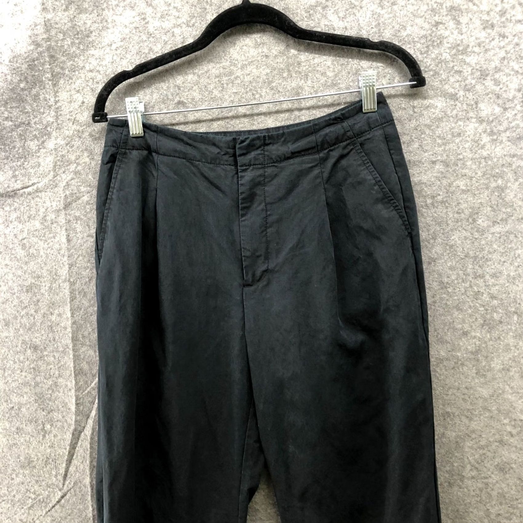 Gap Gap Wide-Leg Trousers Womens 4 Black Pleated Front High Rise Softsuit Lyocell Nylon Pants Size 27" / US 4 / IT 40 - 3 Thumbnail