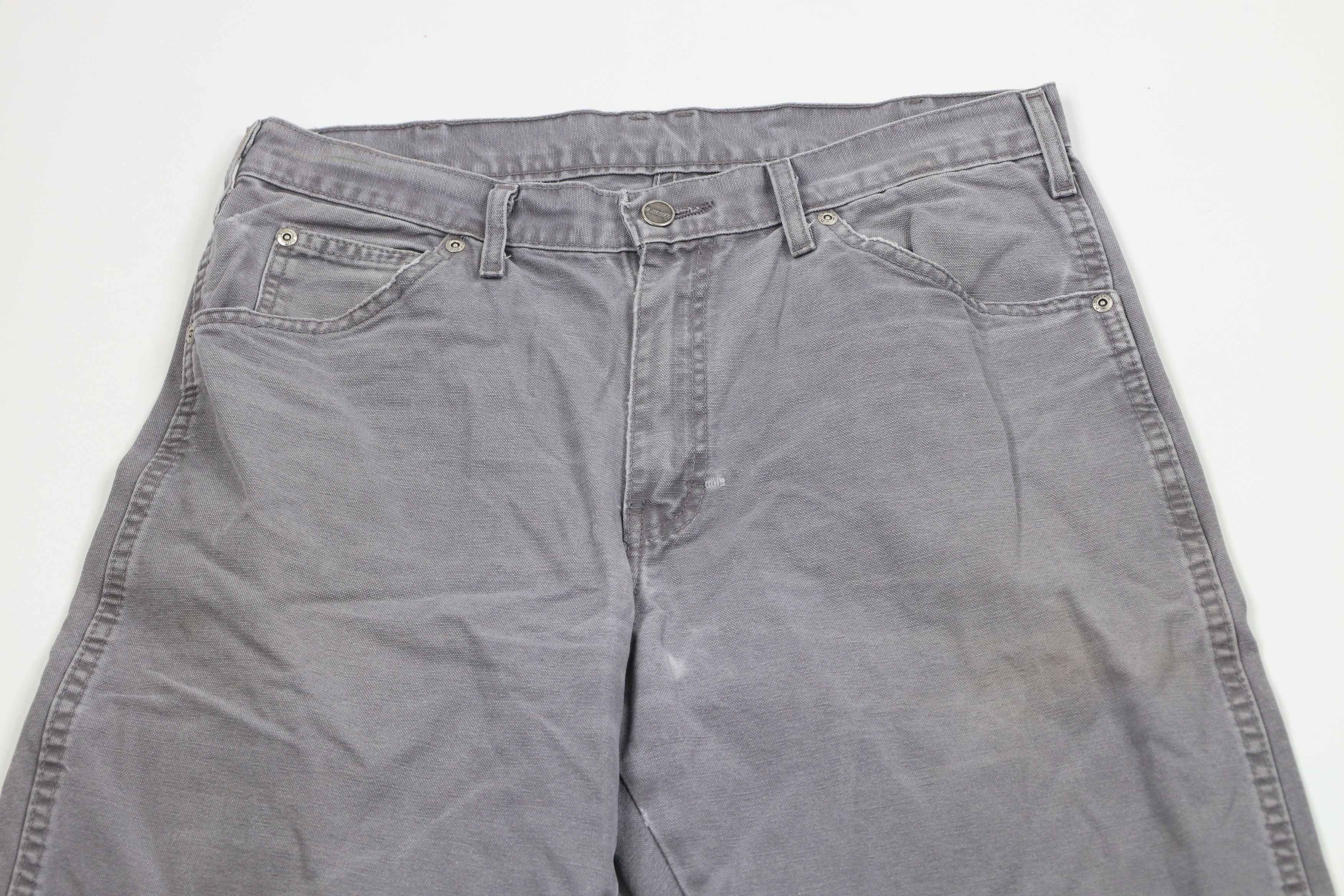 Dickies × Vintage Vintage Dickies Spell Out Relaxed Fit Canvas Pants Gray Size US 34 / EU 50 - 2 Thumbnail