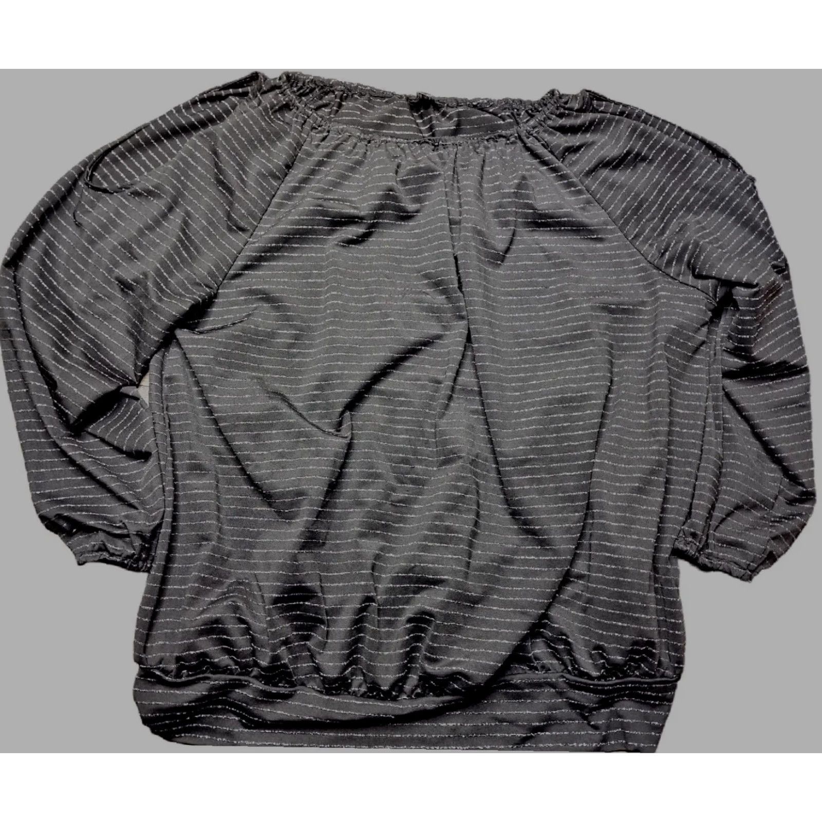 Vintage Lane Bryant Blouse Womens Size 18 Cowl Neck Black Stretch Top long sleeve Pullover Modern Classic Institutional Size XXL / US 16-18 / IT 52-54 - 5 Thumbnail