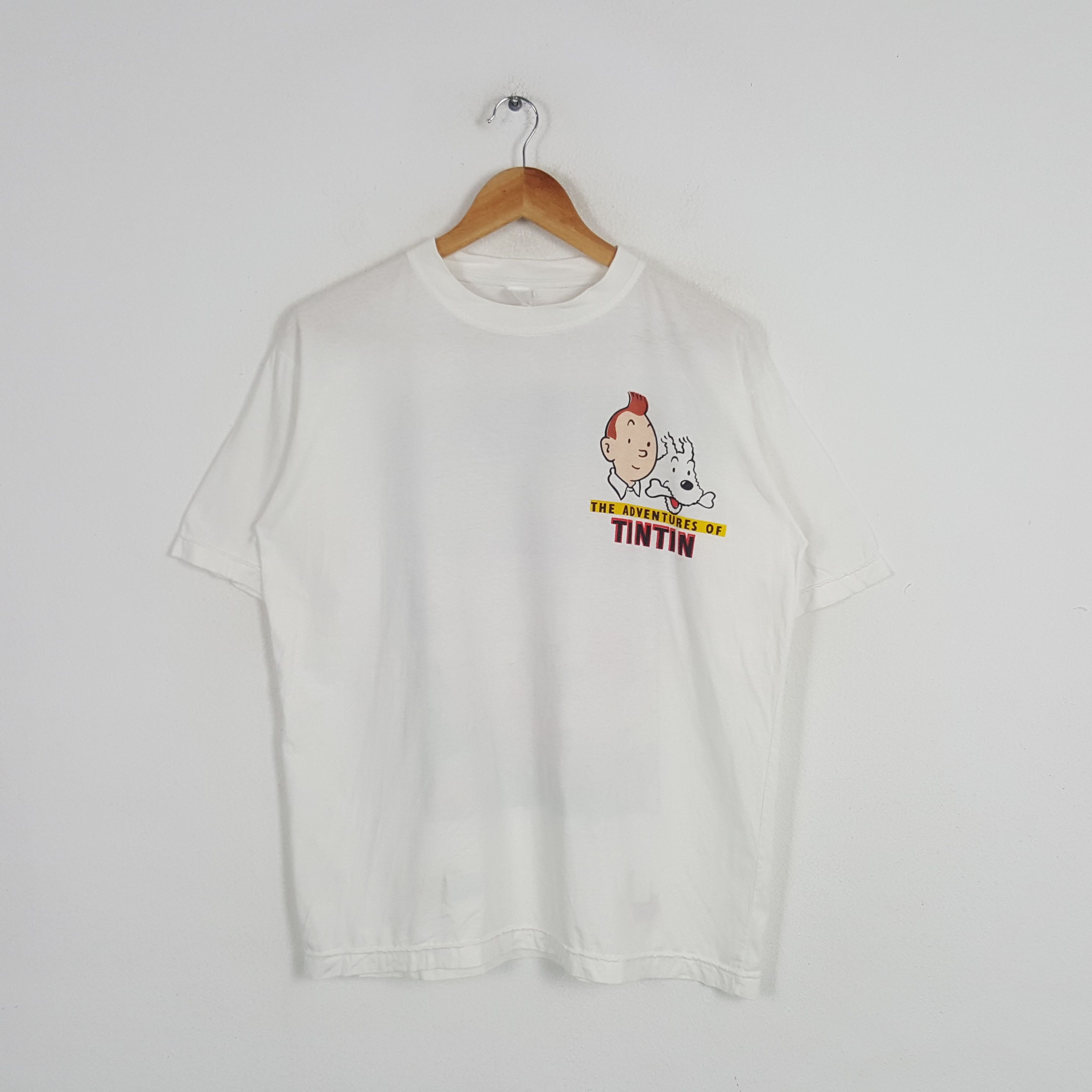 Vintage Vintage Tintin The Adventures In Explorer On The Moon Tshirt Size US L / EU 52-54 / 3 - 3 Thumbnail