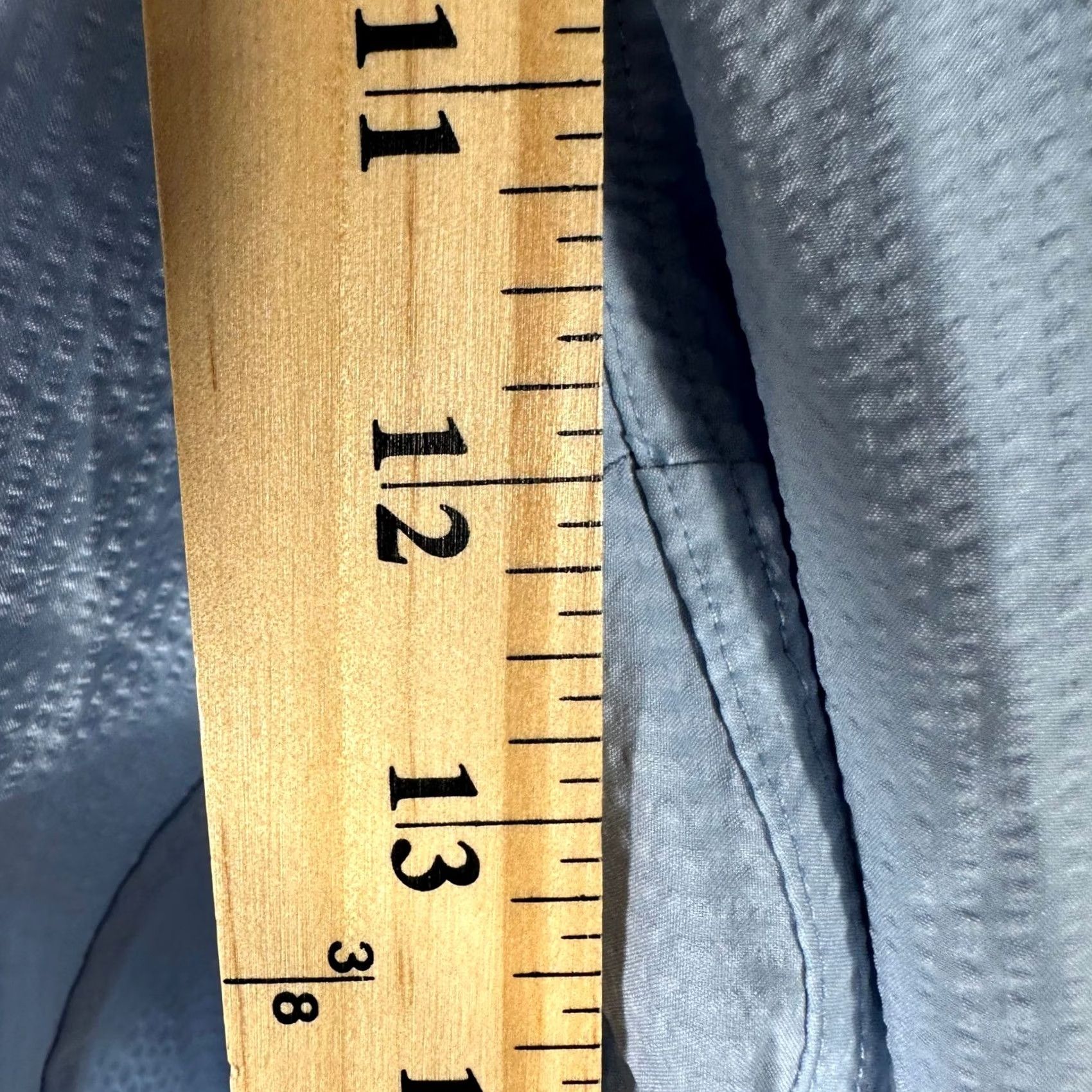 Vintage VRST Mens 6" Resort Short Seersucker Faded Blue Relaxed Fit XL Athletic Casual Travel Shirt? Size US 36 / EU 52 - 3 Thumbnail