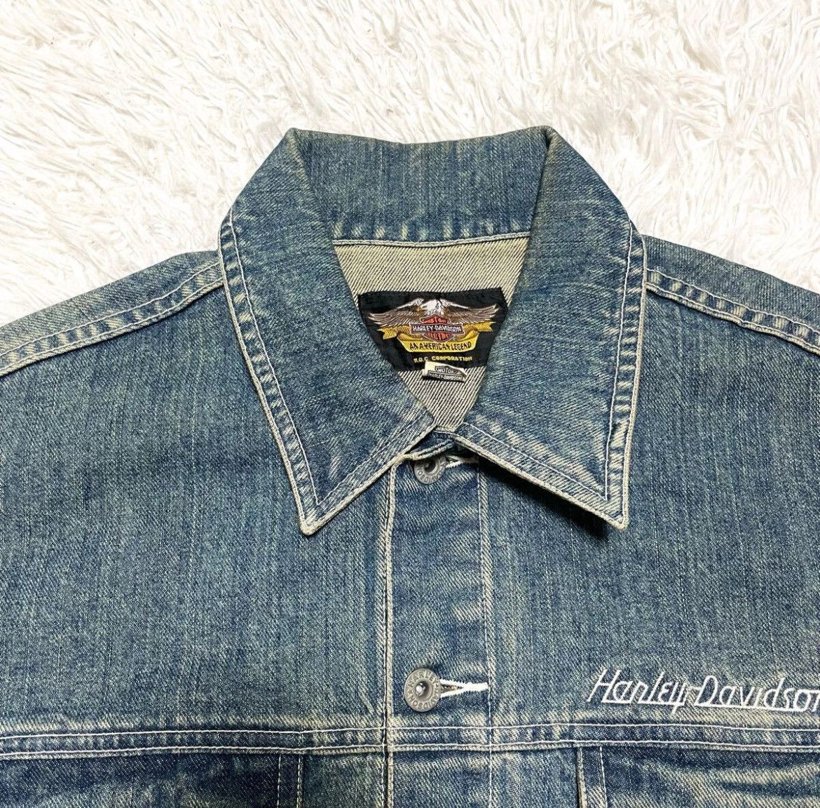 Harley Davidson Vintage Harley-Davidson Chrome Sweet Chrome Denim jacket Size US L / EU 52-54 / 3 - 3 Thumbnail