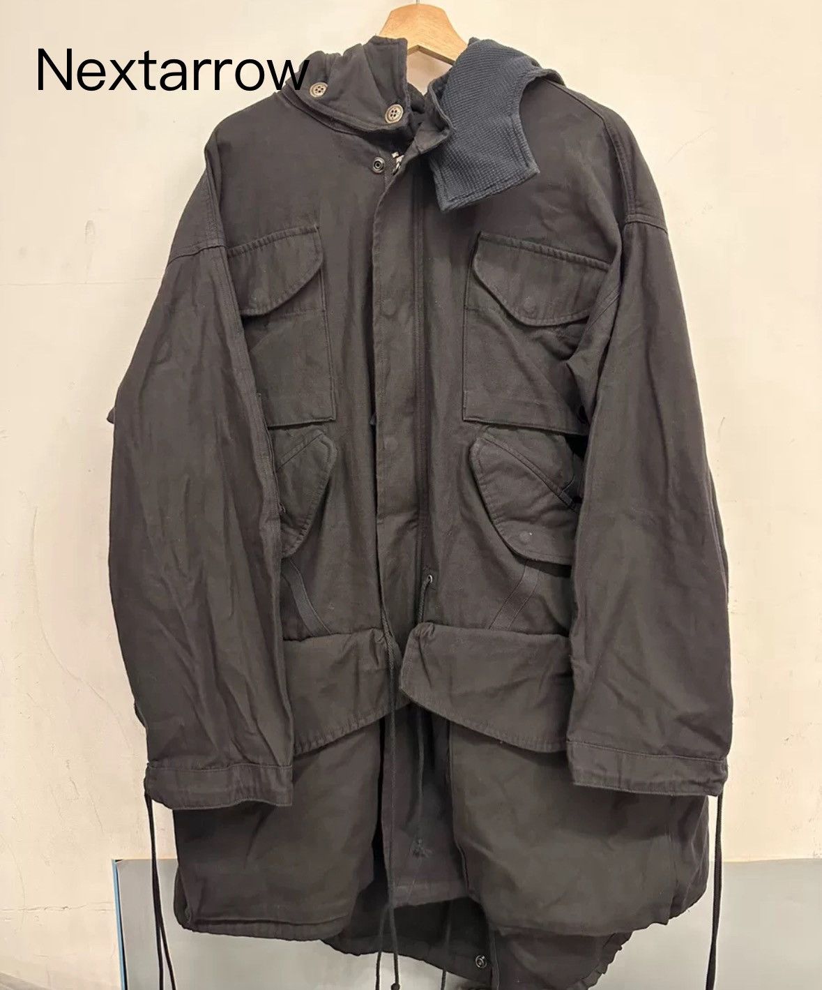 Greg Lauren Greg Lauren Black Long Coat2412-Nextarrow Size US XL / EU 56 / 4 - 1 Thumbnail