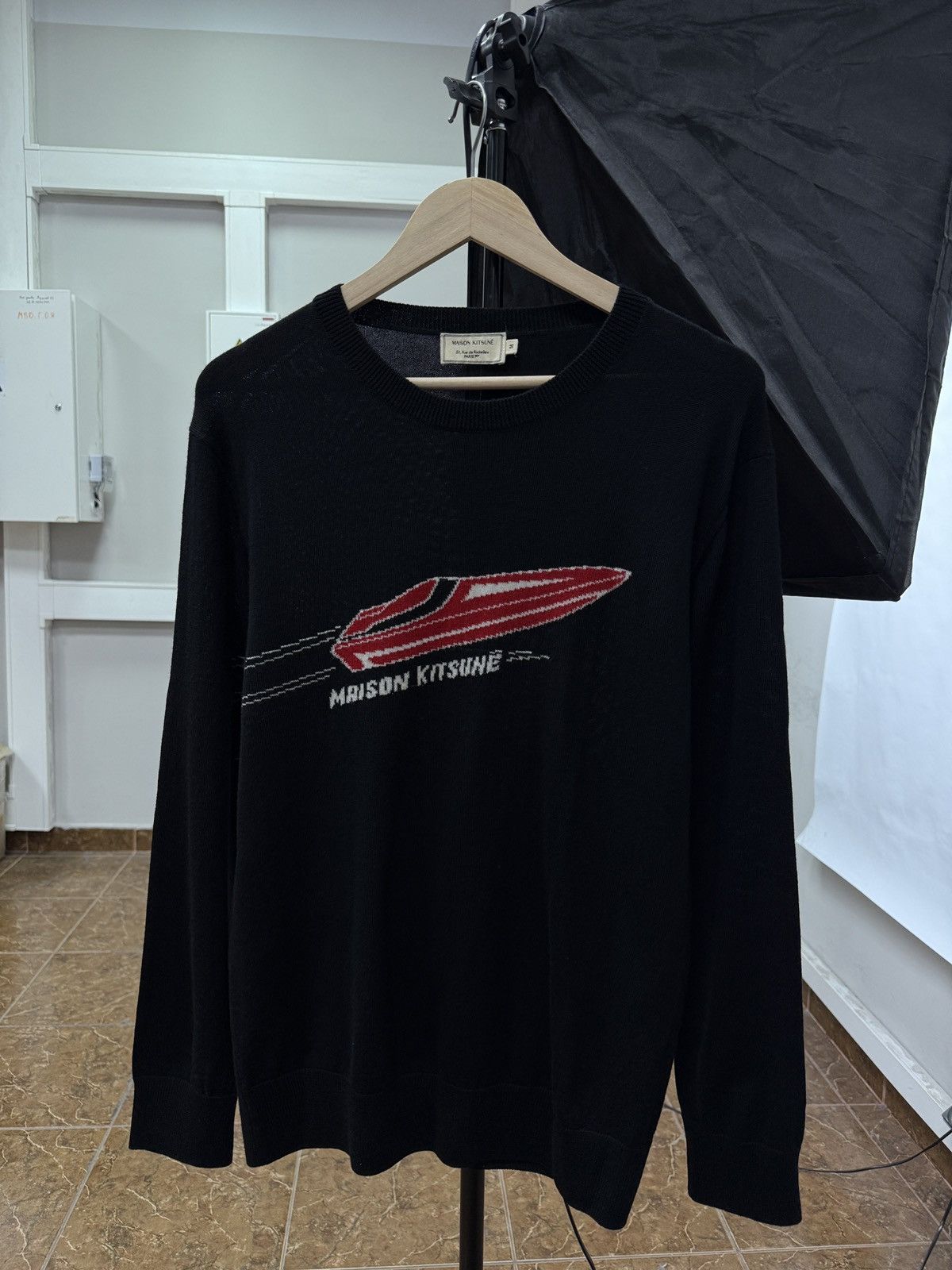 Maison Kitsune 🇫🇷 Maison Kitsune Paris Speedboat Wool Laine Sweaters Rare Size US M / EU 48-50 / 2 - 1 Thumbnail