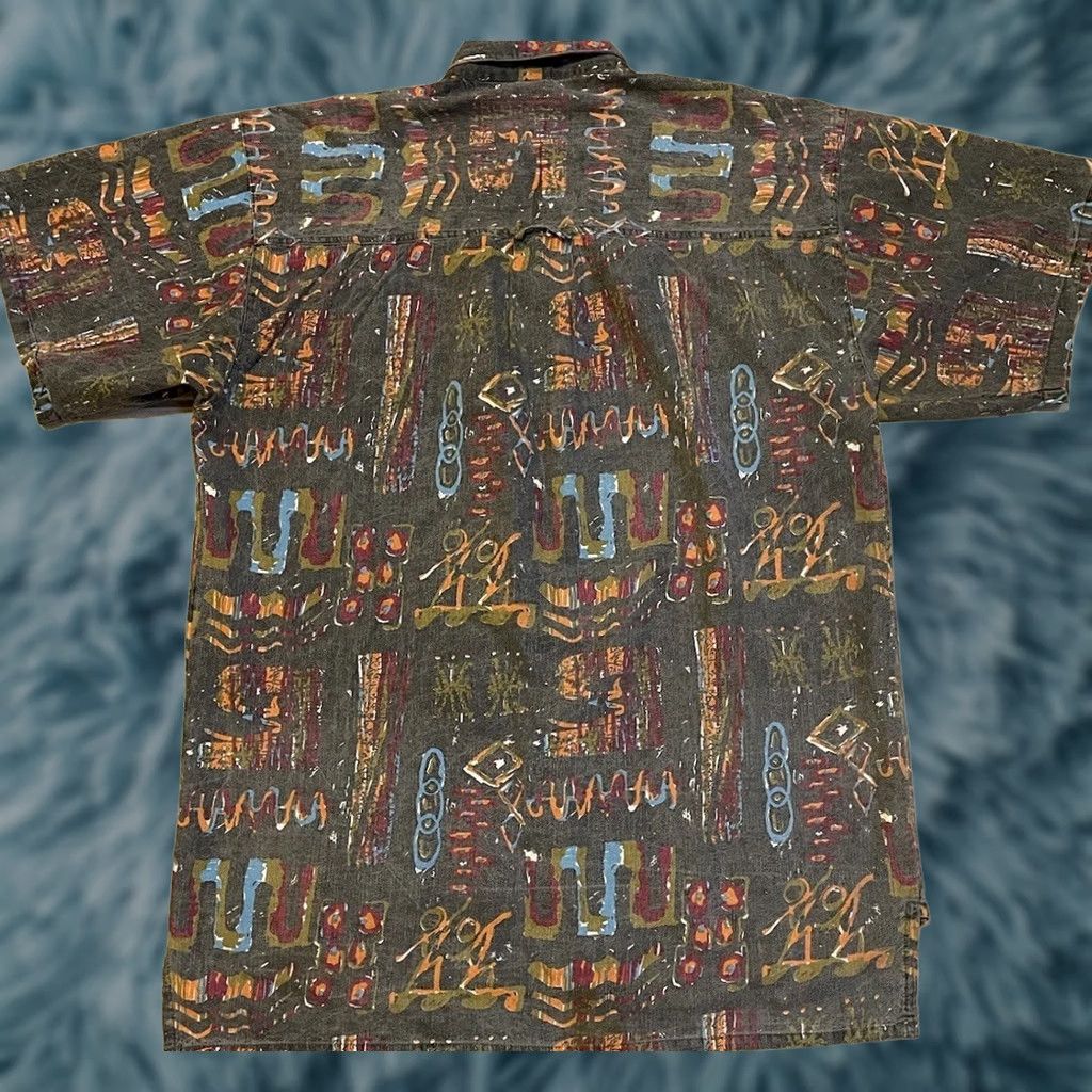 Gotcha Vtg 90s Abstract Art All Over Print Shirt M Gray Polo Rugby Short Sleeve Surf Skate Grunge Gotcha 80s 90s Vaporwave Beach California USA Men Mens Size US M / EU 48-50 / 2 - 1 Thumbnail