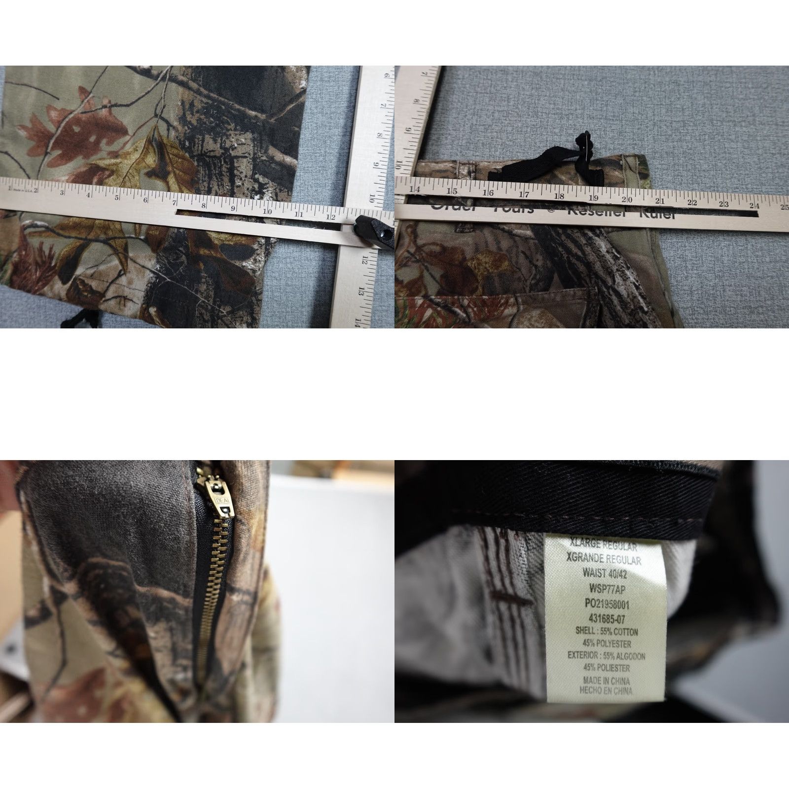 AMO VINTAGE Camo Pants Men XL Brown Woodland Lightweight Straight 5-Pocket Cargo Workwear Chino Size XL Mens Size US 36 / EU 52 - 8 Thumbnail