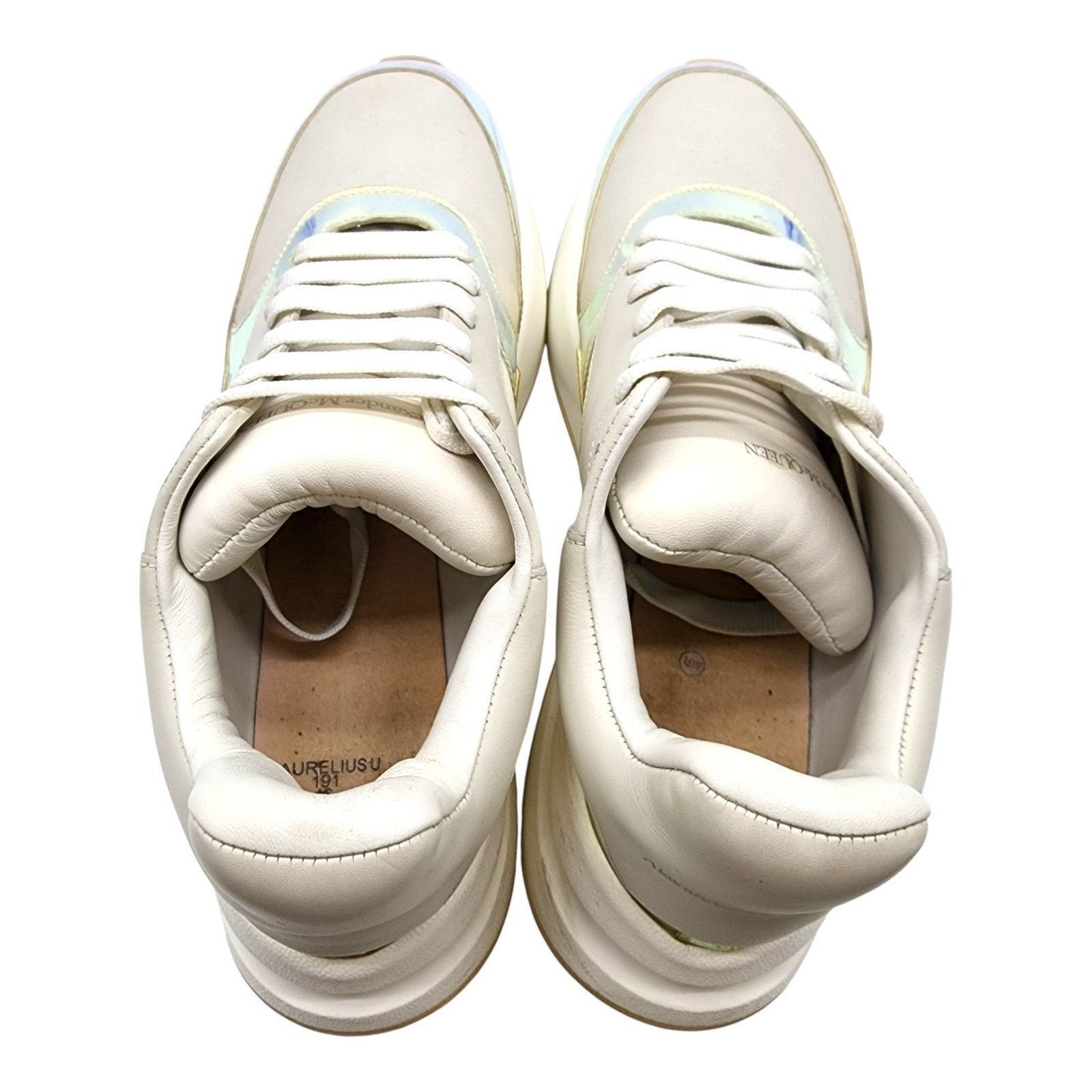 Alexander McQueen Leather Iridescent Trim Multi Sneakers EU 46 US 13 Size US 13 / EU 46 - 4 Thumbnail