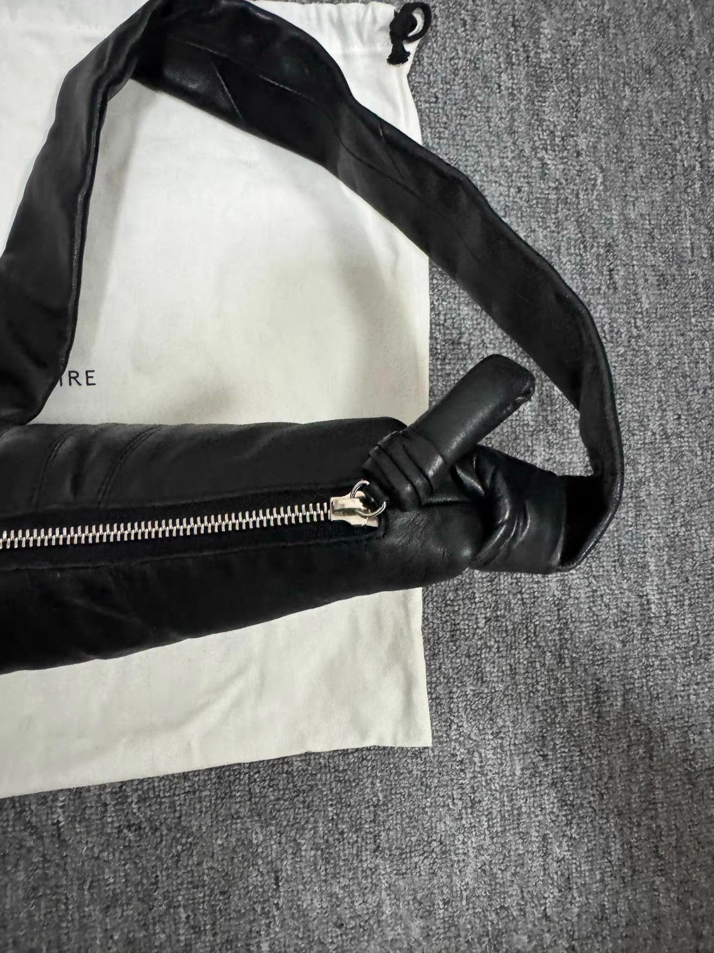 Lemaire Lemaire small black lambskin Croissant bag Size ONE SIZE - 4 Thumbnail