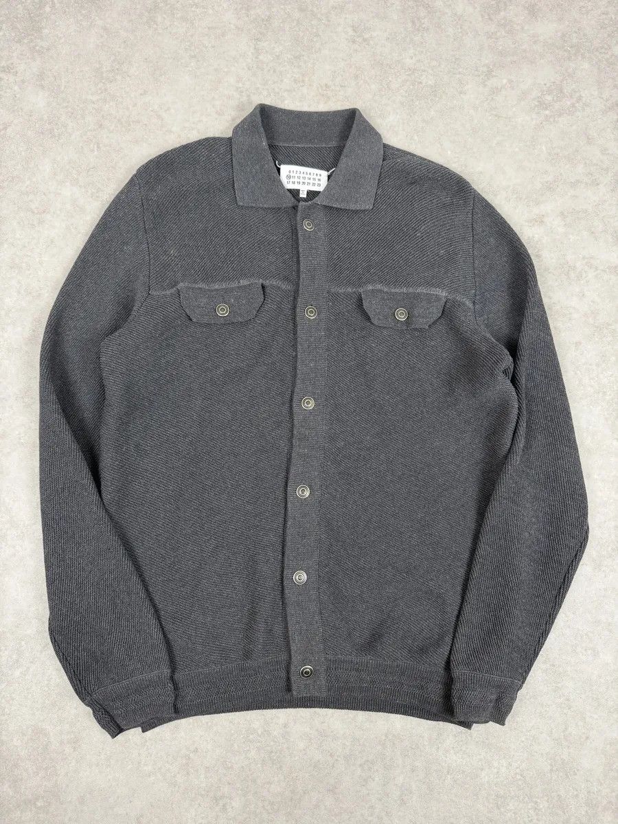 Maison Margiela AW2012 Maison Margiela Anthracite Grey Signature Buttoned Cardigan Jacket Size US M / EU 48-50 / 2 - 5 Thumbnail