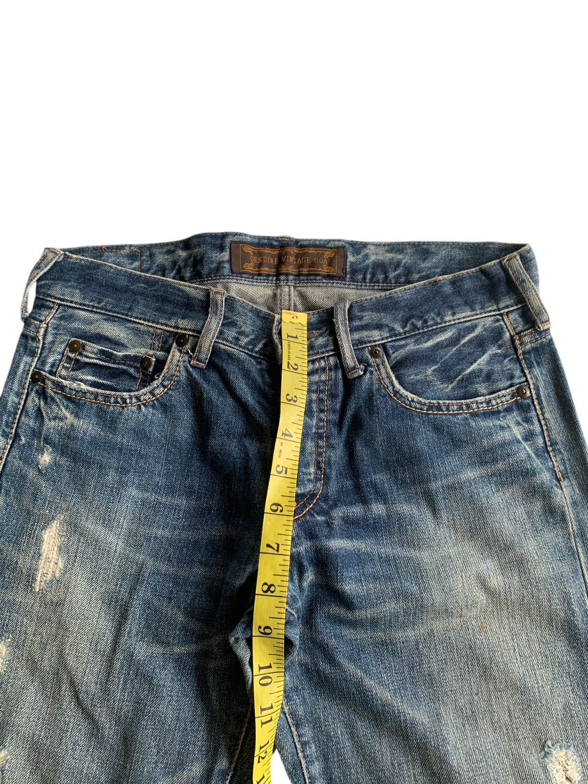GOA GENUINE VINTAGE GOA JAPANESE SELVEDGE PUNK DISTRESSED DENIM☠️ Size US 30 / EU 46 - 23 Thumbnail