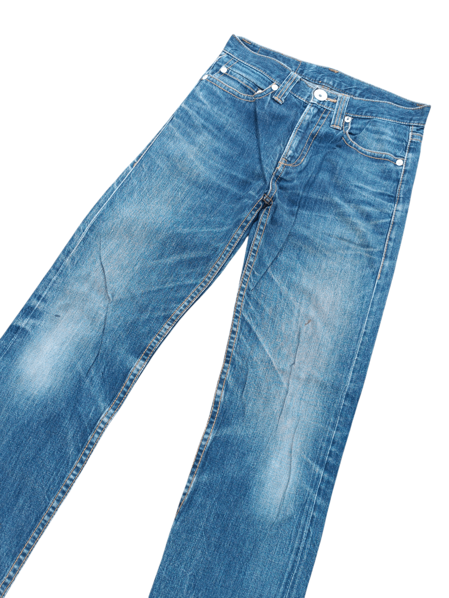 Vintage RARE 🔥 Japanese Brand Co&Lu Big Logo Print Denim Jeans Size US 31 - 4 Thumbnail