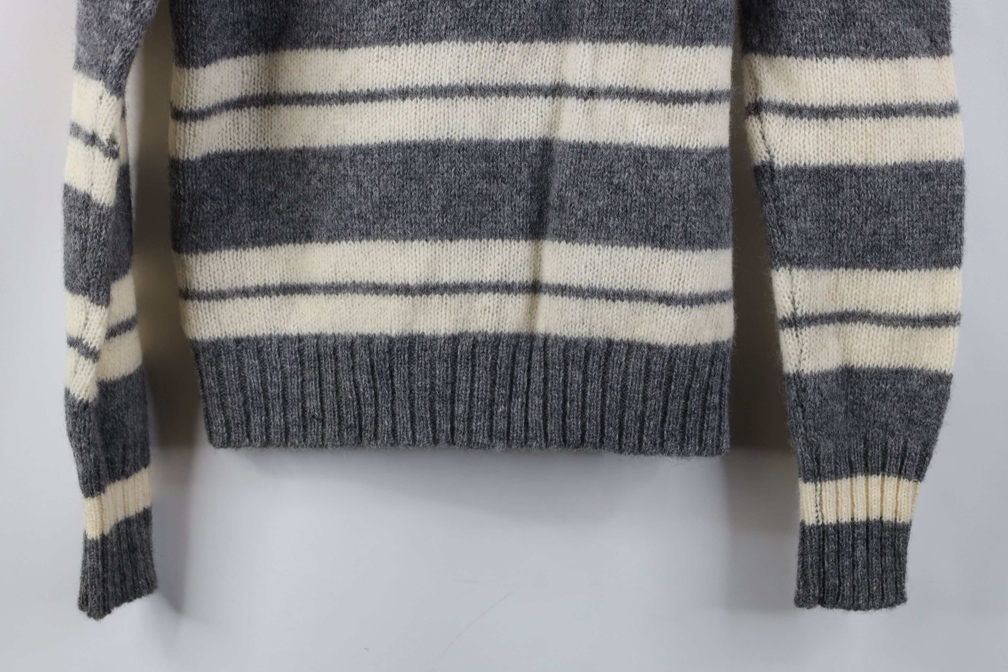 Vintage Vintage 60s 70s Streetwear Striped Wool Knit Henley Sweater Size S / US 4 / IT 40 - 12 Thumbnail