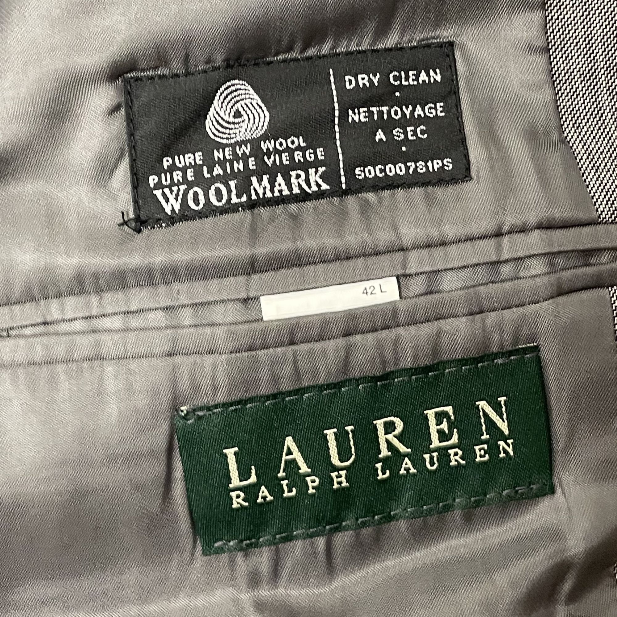 Ralph Lauren Ralph Lauren Gray Silver Sport Coat 3 BTN Wool Jacket Size 42L - 6 Thumbnail