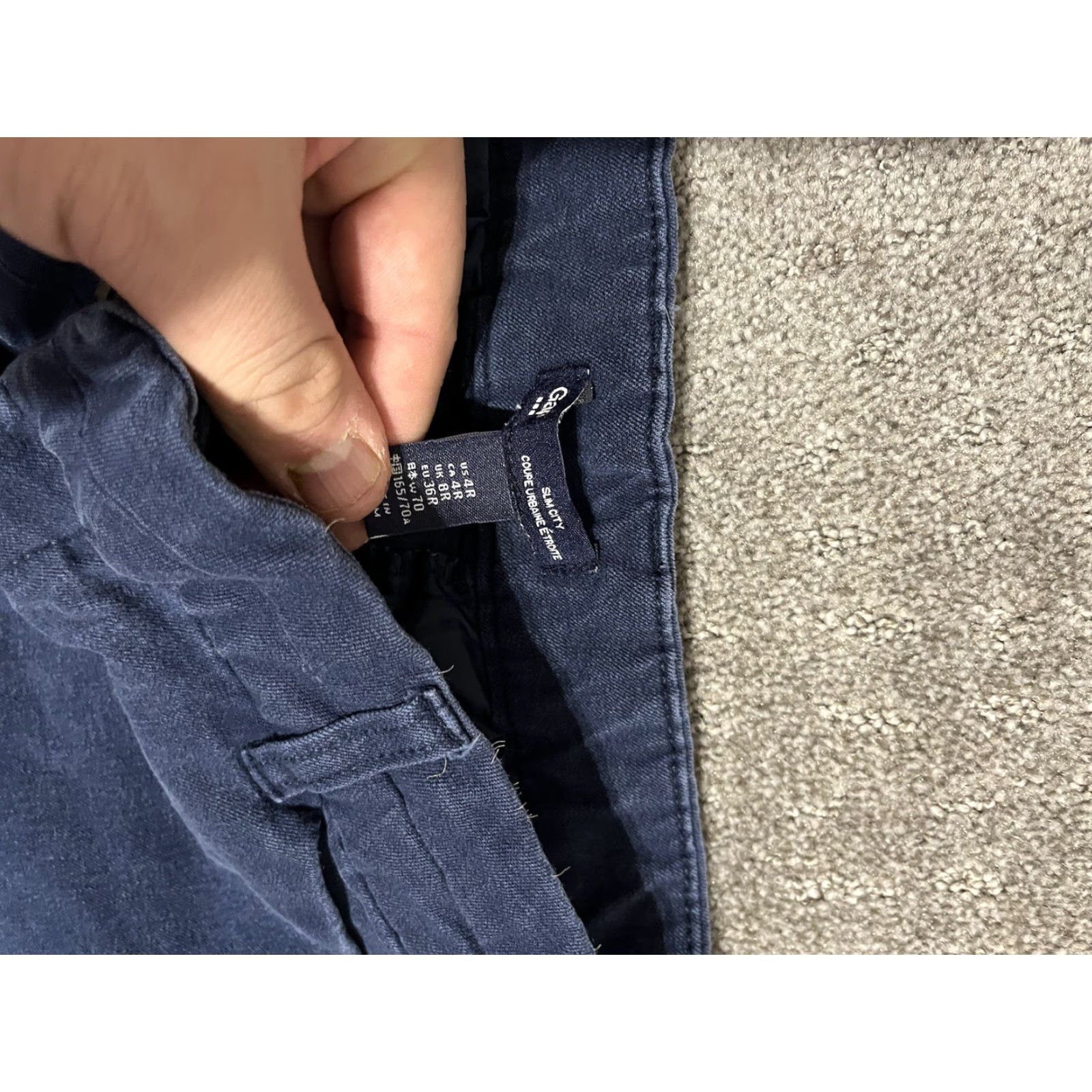 Gap Gap Slim City Womens Pants 4R Chino Slim Straight Blue 29in Regular Size Type: 4 Womens Size 27" / US 4 / IT 40 - 5 Thumbnail