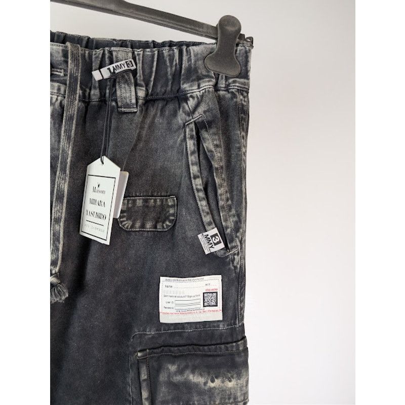 Maison MIHARA YASUHIRO o1rshd1 Repair Cargo Trousers Denim Pants in Black Size US 32 / EU 48 - 5 Thumbnail