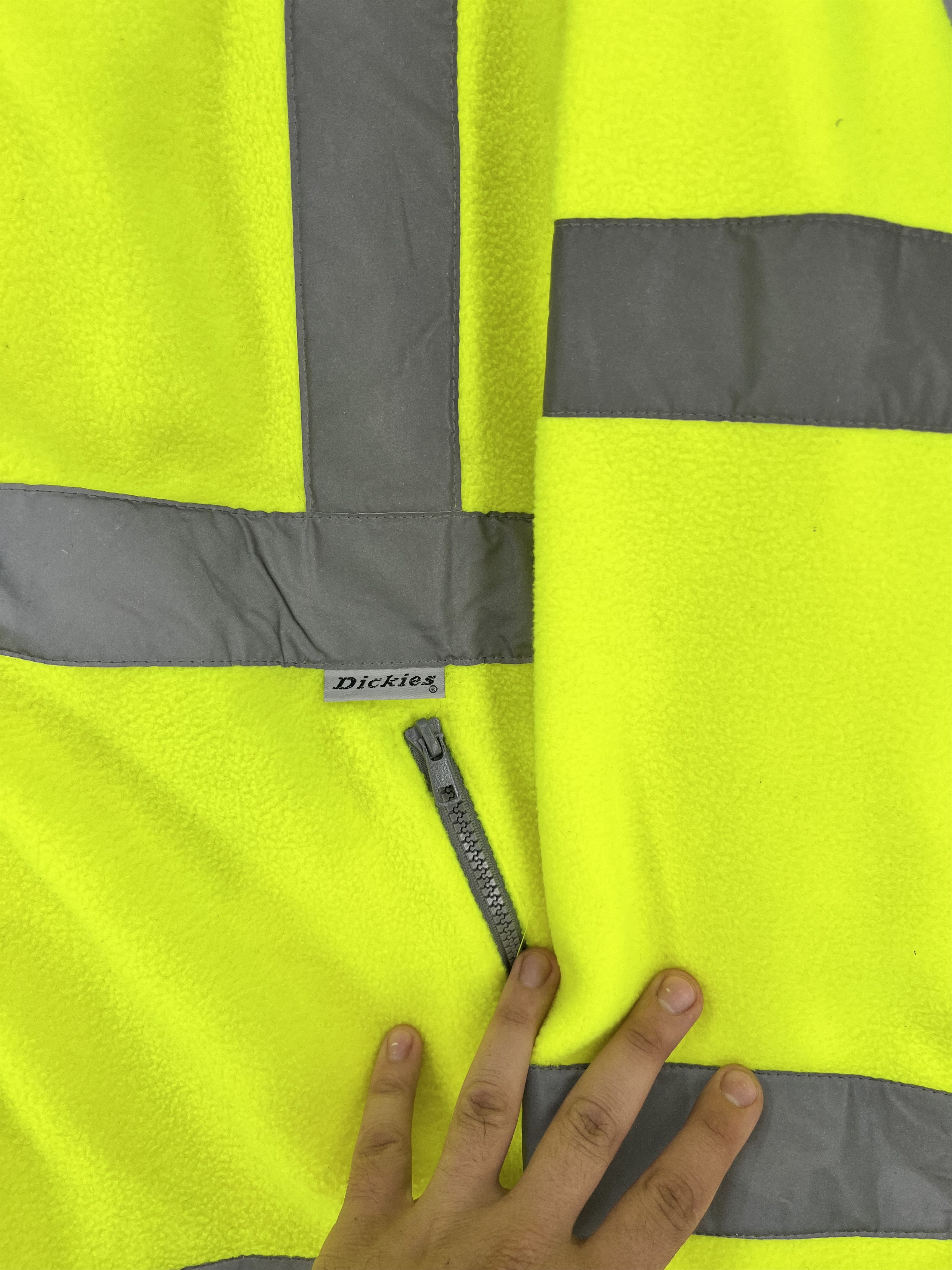 Dickies Vintage Dickies Fleece Jacket High Visibility Yellow Workwea Size US XL / EU 56 / 4 - 5 Thumbnail