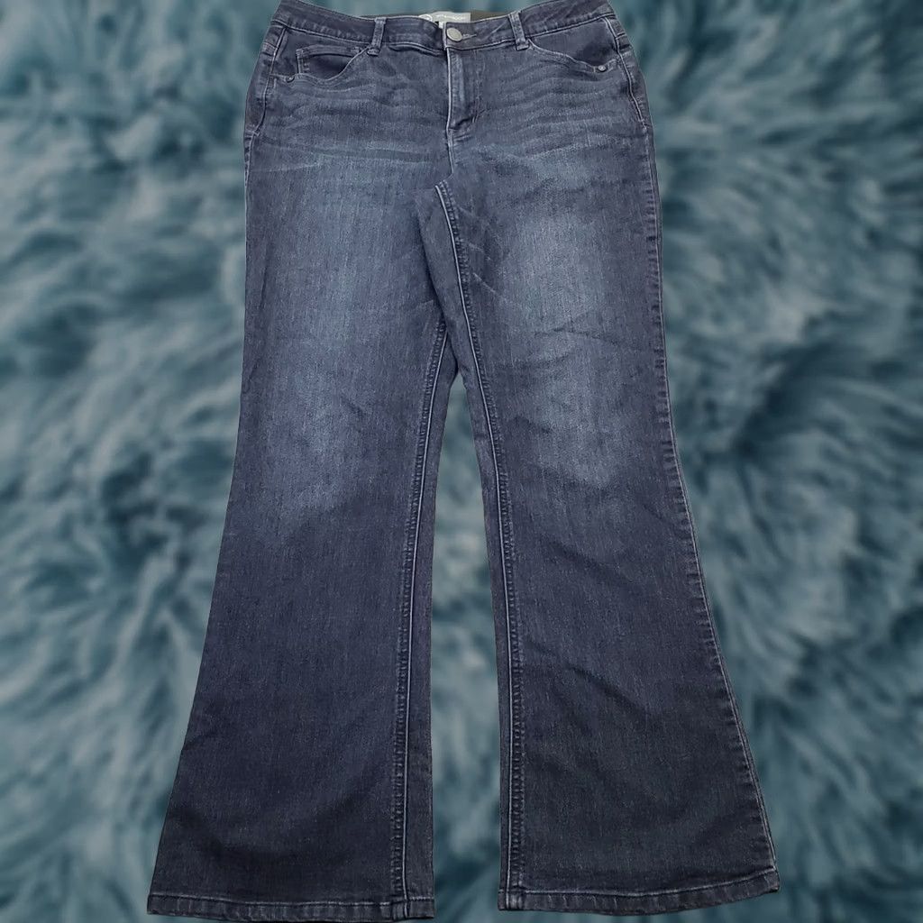 Vintage Wit & Wisdom Jeans Womens Bootcut 10 Blue Denim Slim Fit Elastic Band L157BBEA Size 32" / US 10 / IT 46 - 1 Thumbnail