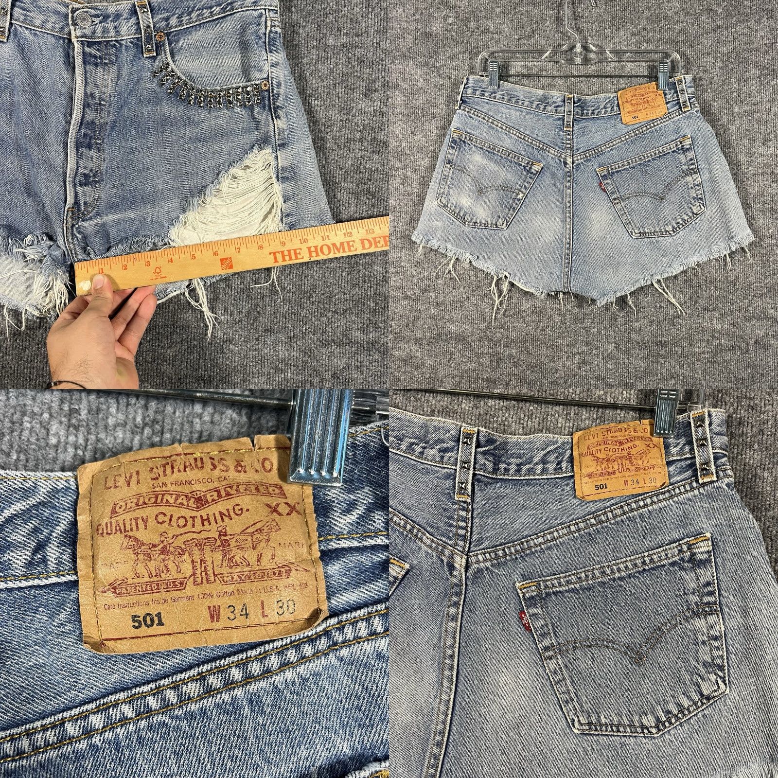 Levi's VINTAGE Levi's 501 Cut Off Jean Shorts Women's 90s Light Blue USA Made Size 32 Shorts Size 24" / US 00 / IT 34 - 8 Thumbnail
