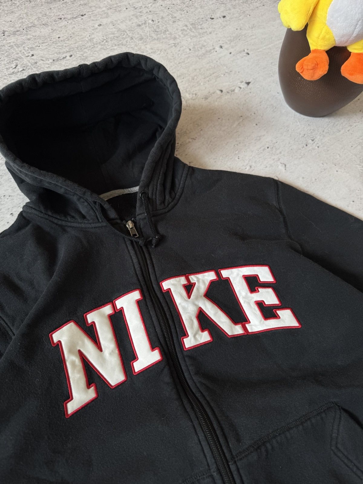 Nike × Vintage NIKE VINTAGE 00s y2k OVERSIZE BAGGY ZIP HOODIE CENTER LOGO Size US L / EU 52-54 / 3 - 3 Thumbnail