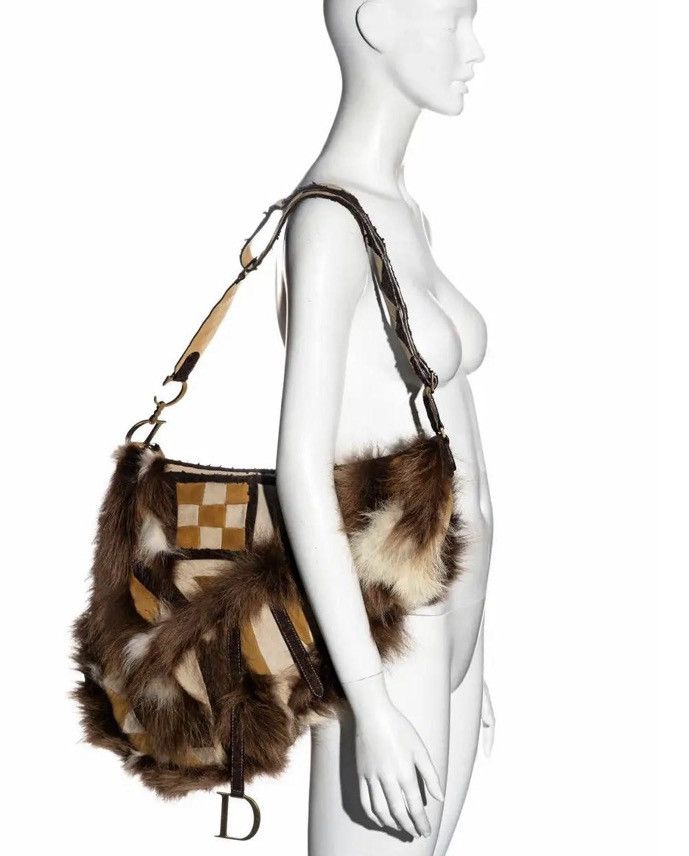Dior Dior by John Galliano Runway FW02 Oversized Fur Saddle Bag Size ONE SIZE - 4 Thumbnail