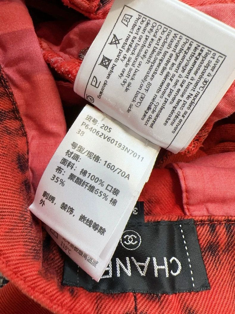 Other Chanel 20s spring and summer red old vintage jeans Size 25" / US 0 / IT 36 - 6 Thumbnail