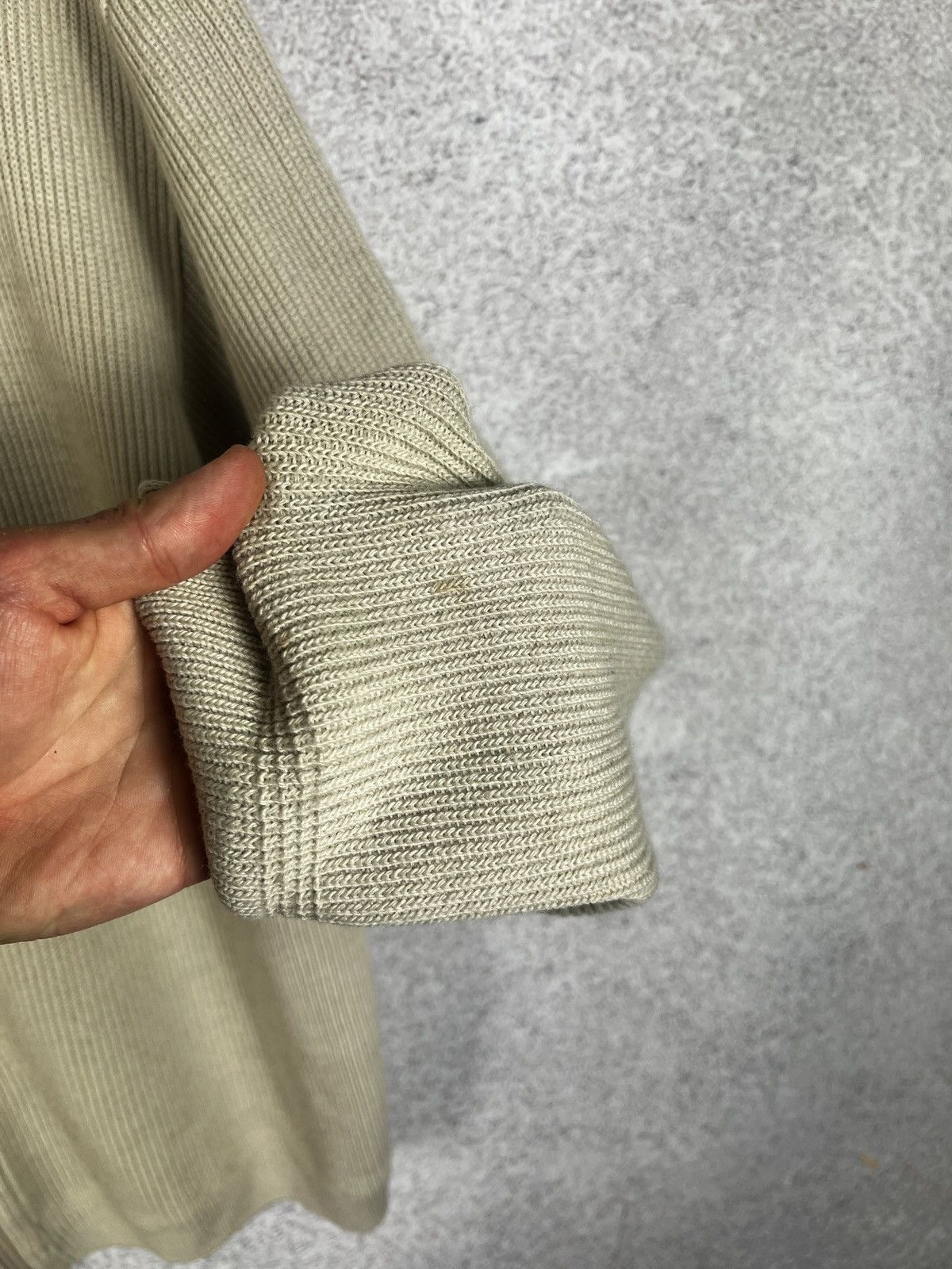 Lacoste Vintage Lacoste Full Zip Wool Knitted Sweater Beige Size US L / EU 52-54 / 3 - 5 Thumbnail
