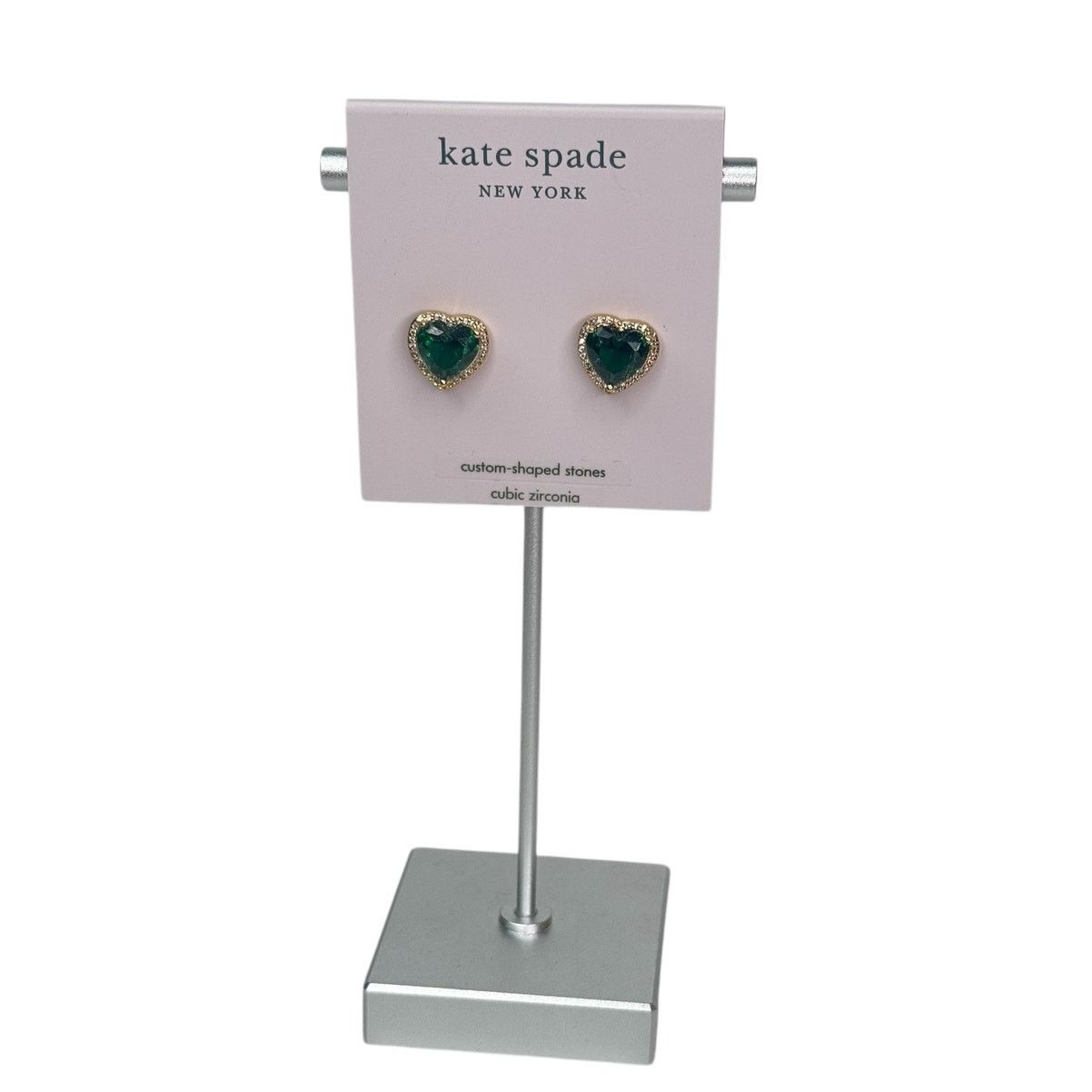 Kate Spade Kate Spade New York Women's My Love Pave Heart Stud Earrings Size ONE SIZE - 2 Thumbnail