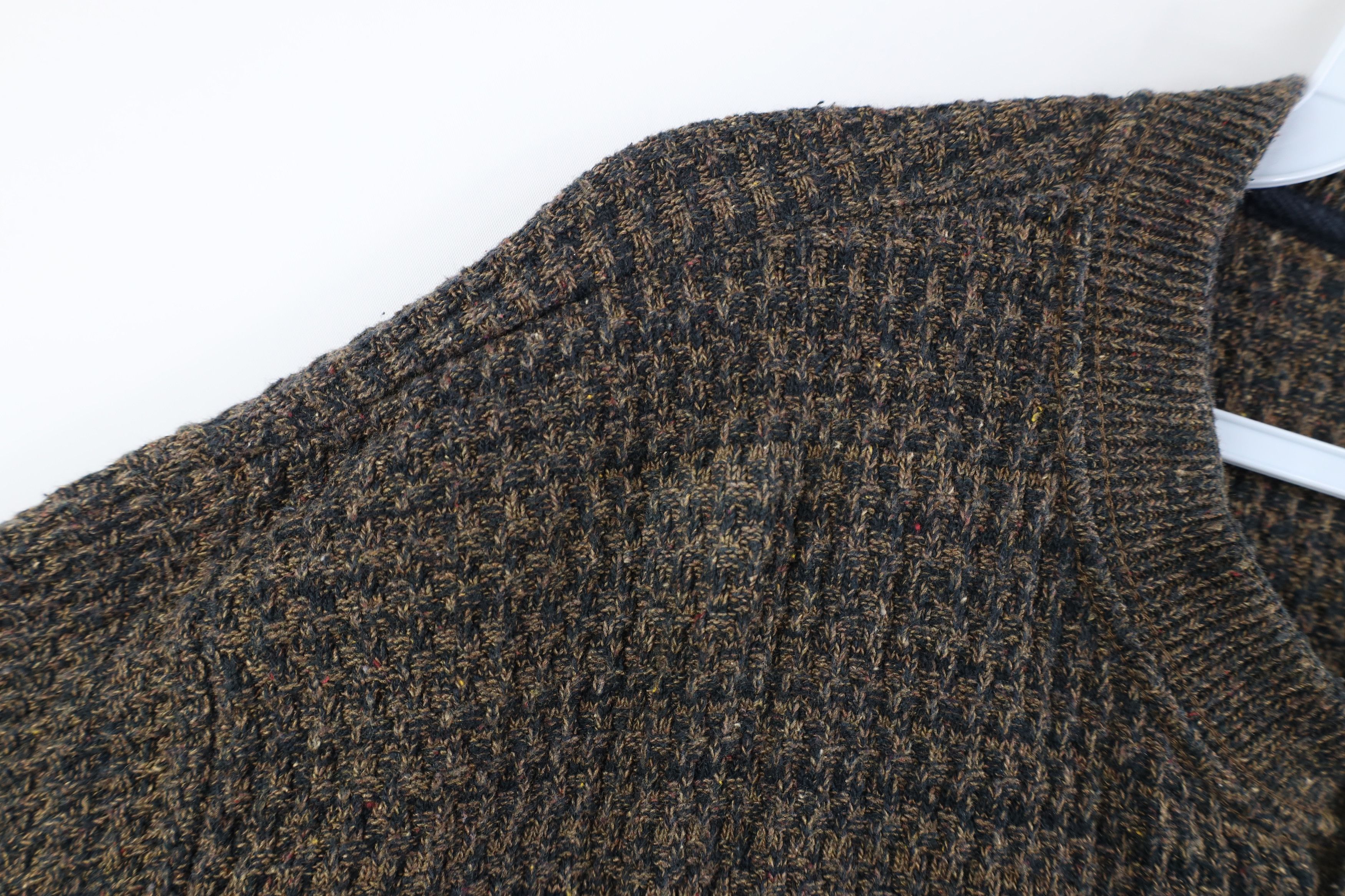 Vintage Vintage 90s Streetwear Ribbed Knit Henley Sweater Brown Size US XL / EU 56 / 4 - 6 Thumbnail