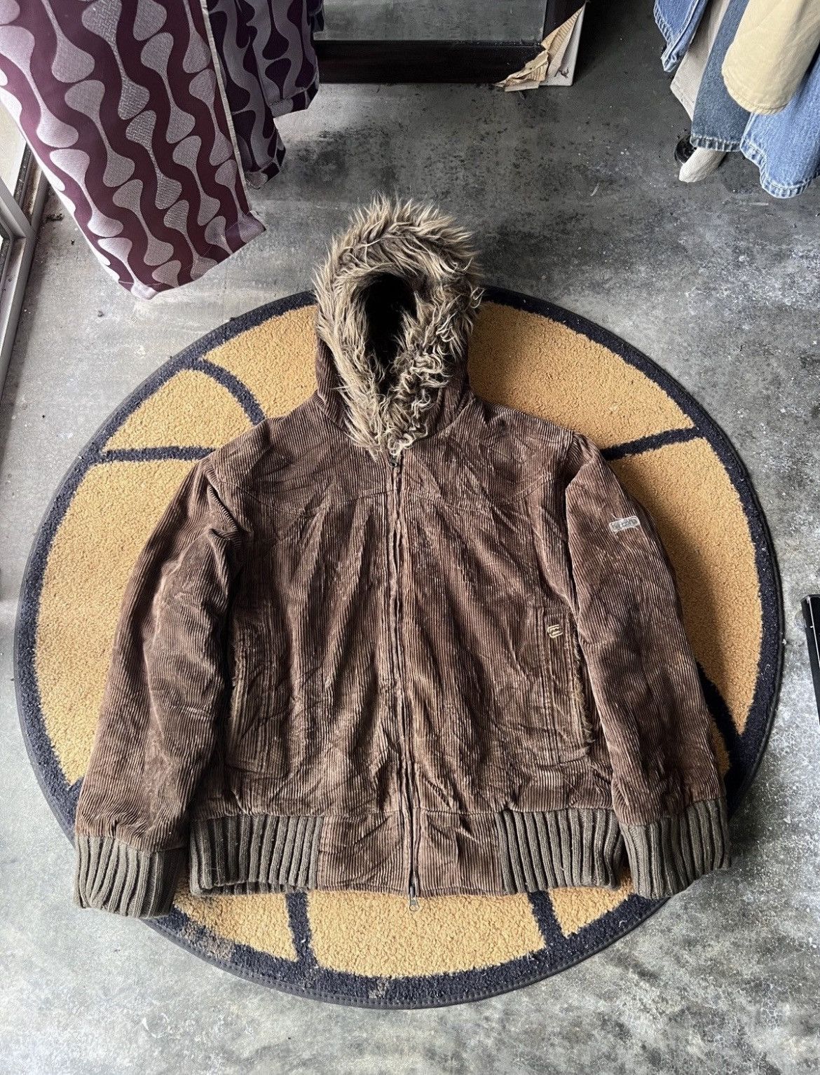 Billabong 🔥Billabong Faux Fur Corduroy Zipper Jacket Hoodie Size US M / EU 48-50 / 2 - 2 Thumbnail