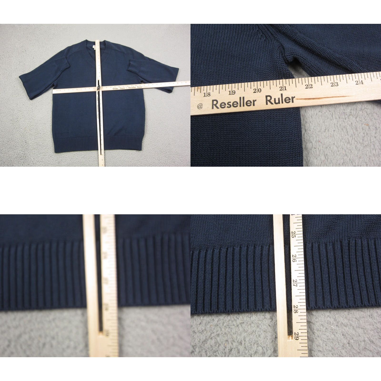 J.Crew J Crew Sweater Mens M Blue V-Neck Pullover Cotton Ribbed Trim 90s Casual Size US M / EU 48-50 / 2 - 8 Thumbnail