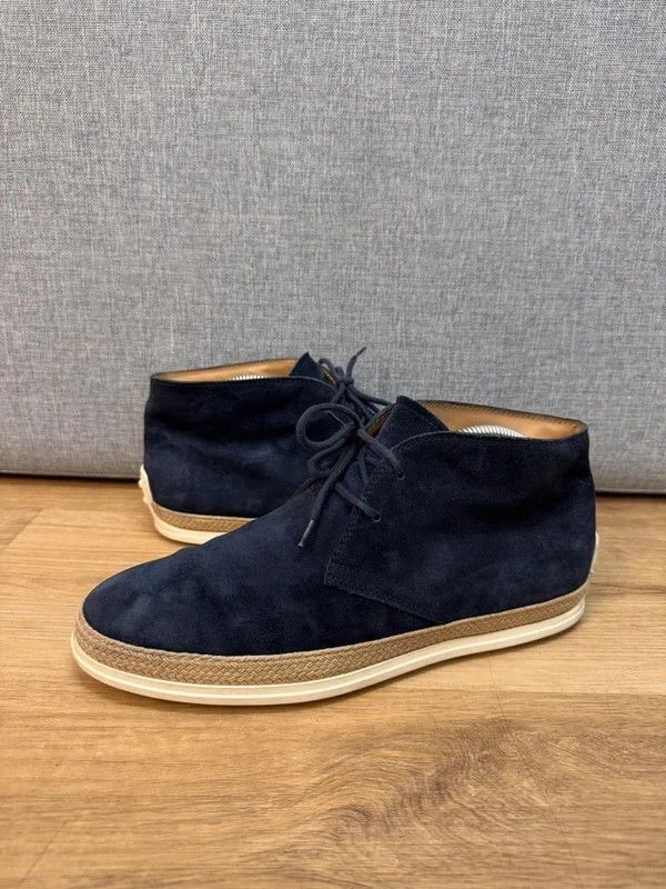 Tod's Tod's Suede Leather Navy Boots Moccasins 7 42 Size US 9 / EU 42 - 1 Thumbnail
