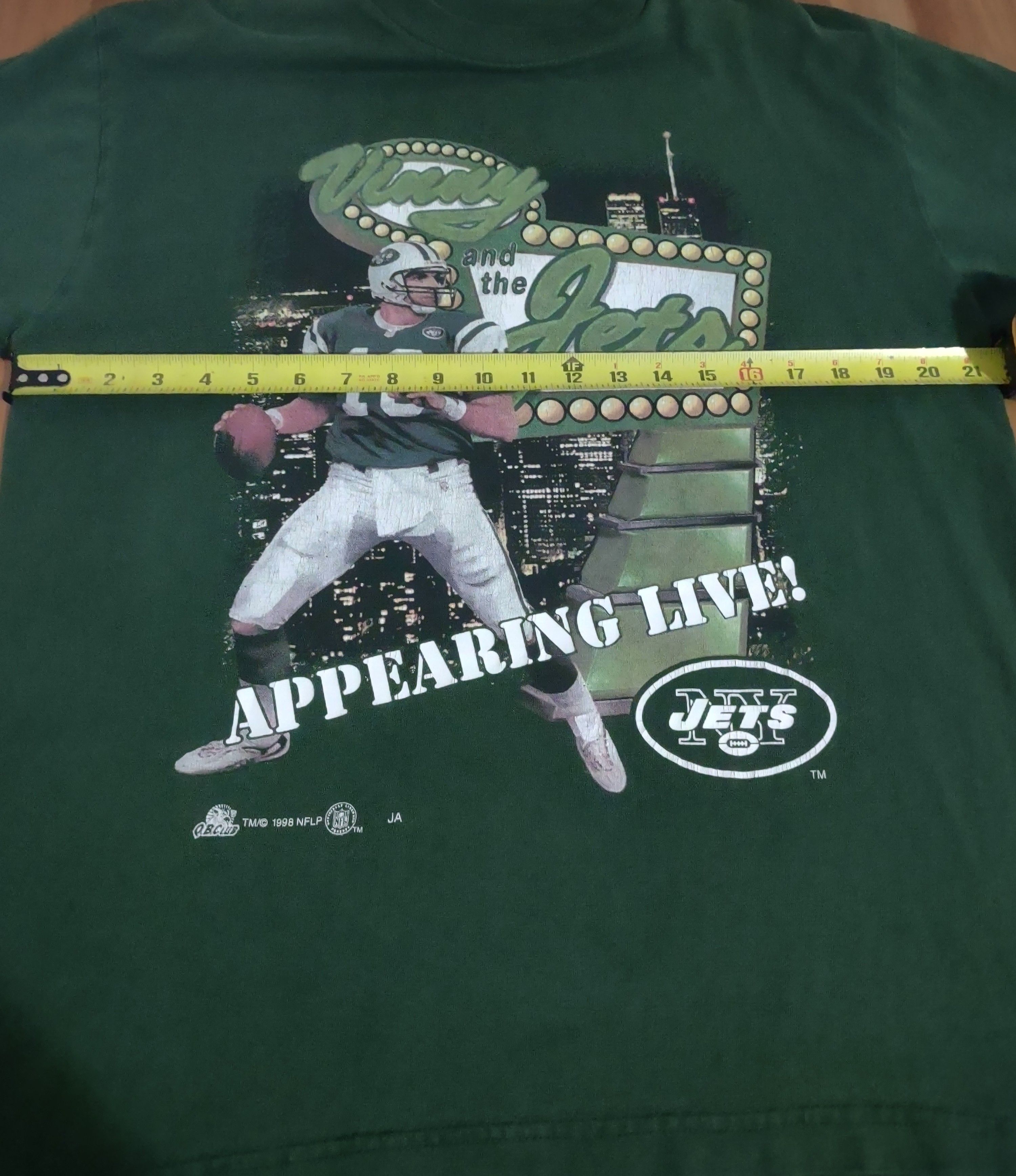 NFL × Vintage VTG 90s VATJ New York Jets Vinny Testaverde Sport Attack Tee Size US L / EU 52-54 / 3 - 7 Thumbnail