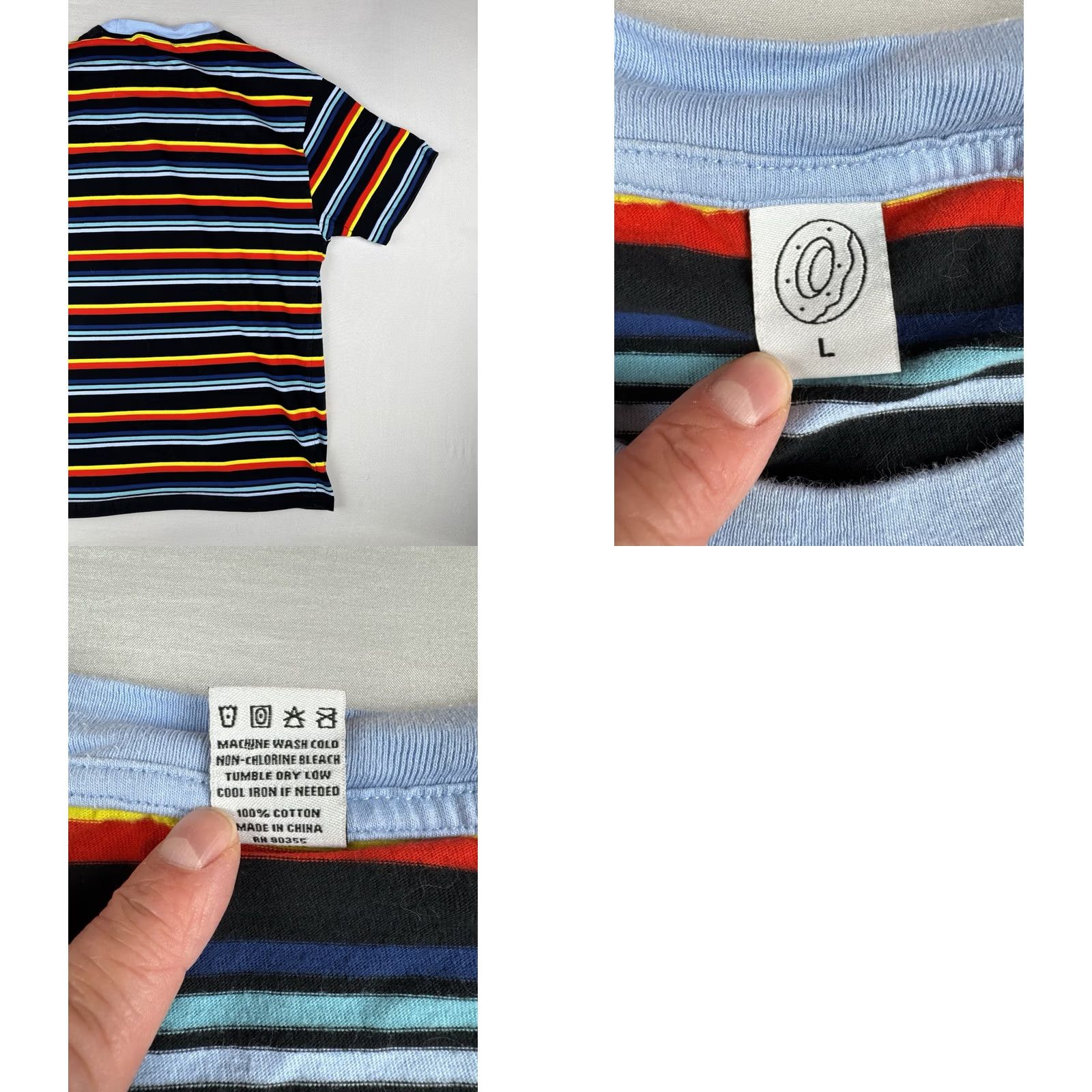 Odd Future Odd Future T Shirt Striped Multicolor Donut Logo Streetwear Skate Size L Size US L / EU 52-54 / 3 - 8 Thumbnail