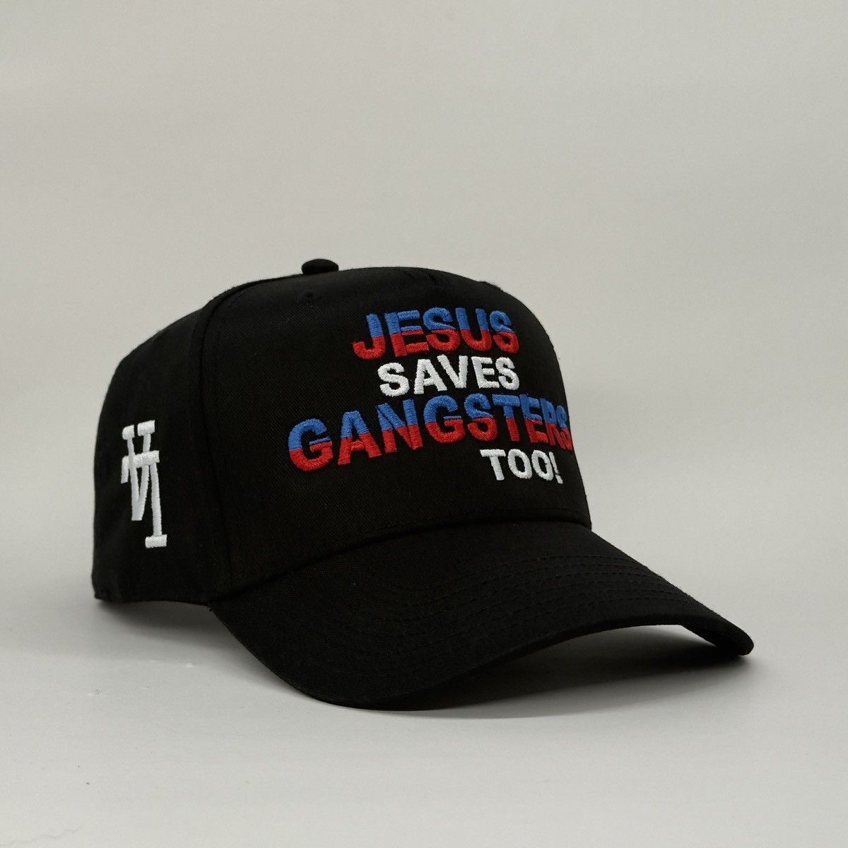 Other LA “Jesus Saves Gangsters Too!” Embroidered Black Snapback Size ONE SIZE - 1 Thumbnail