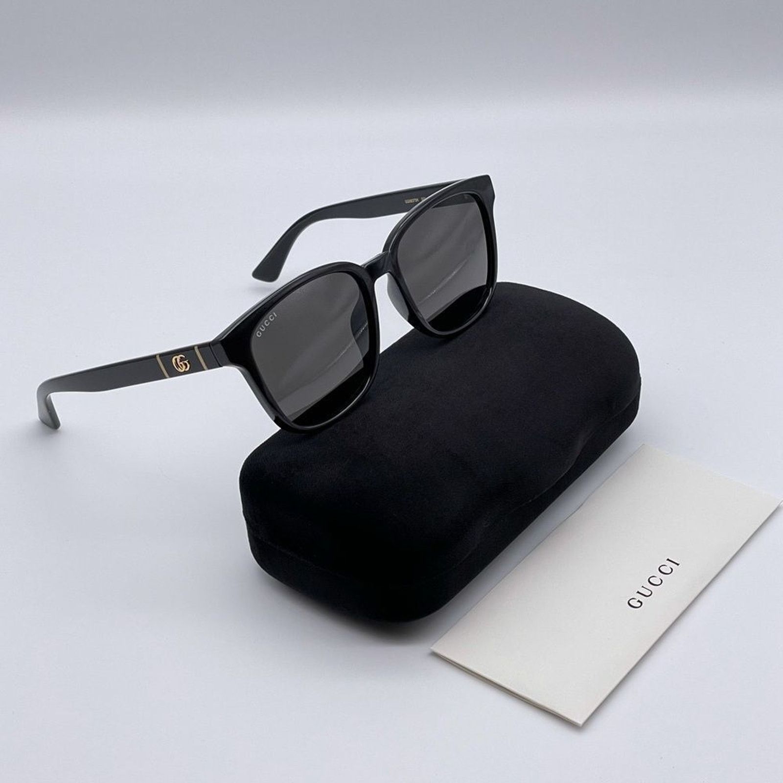 Gucci BRAND NEW GUCCI GG0637SK 001 Black Grey Unisex Sunglasses Size ONE SIZE - 10 Thumbnail