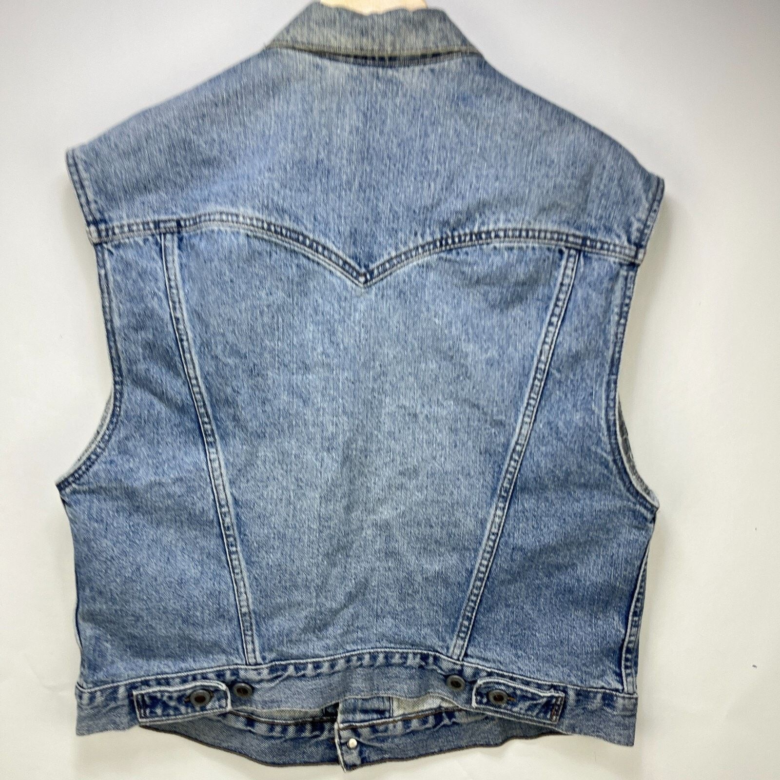 Levi's × Vintage Vintage 90s Levis Silver Tab Denim Vest Jacket Medium Size US M / EU 48-50 / 2 - 11 Thumbnail
