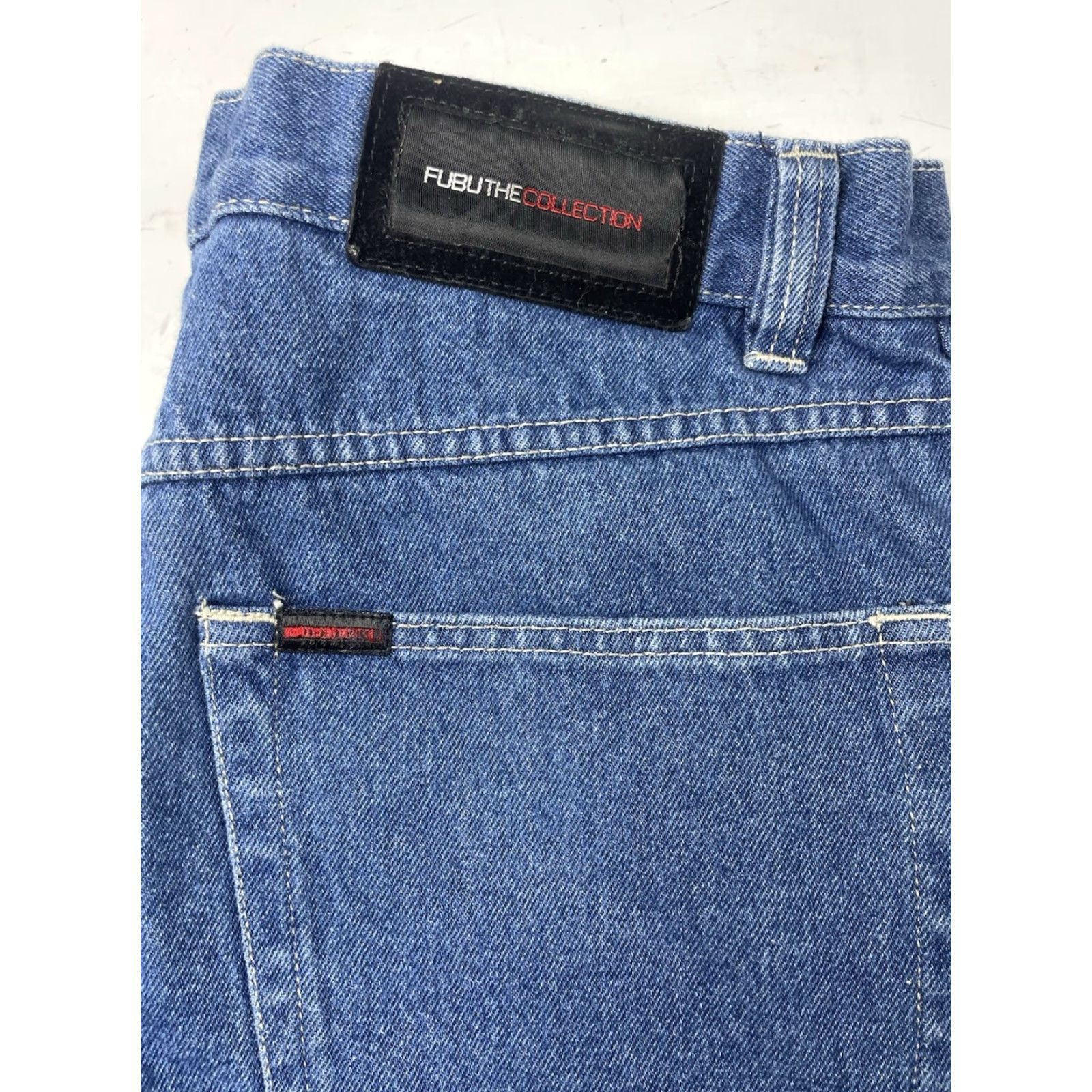 Fubu VINTAGE FUBU The Collection Denim Jean Shorts Baggy Wide Jorts Men’s 36 Blue Cotton 5-Pocket 90s Grunge Hip Hop Streetwear Denim Relaxed Vintage Size US 36 / EU 52 - 3 Thumbnail
