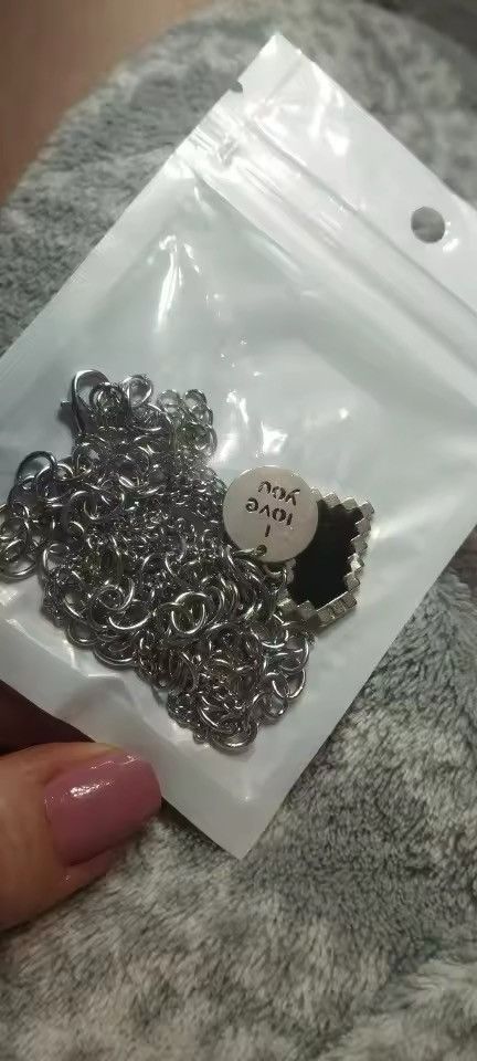 Jewelry × Vintage Black Mosaic Love Pendant Necklaces Suitable For Women Size ONE SIZE - 5 Thumbnail