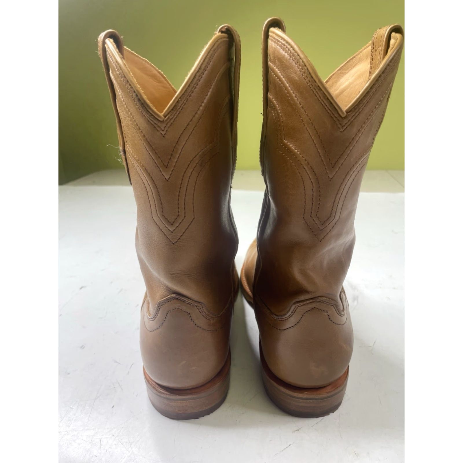 Tecovas Tecovas The Jake Boots Men Western Leather Rubber Outsole Cowboy Brown 8.5D Round Toe Pull On Leather Shaft Mid-Calf Tecovas The Jake Model Size US 9 / EU 42 - 5 Thumbnail