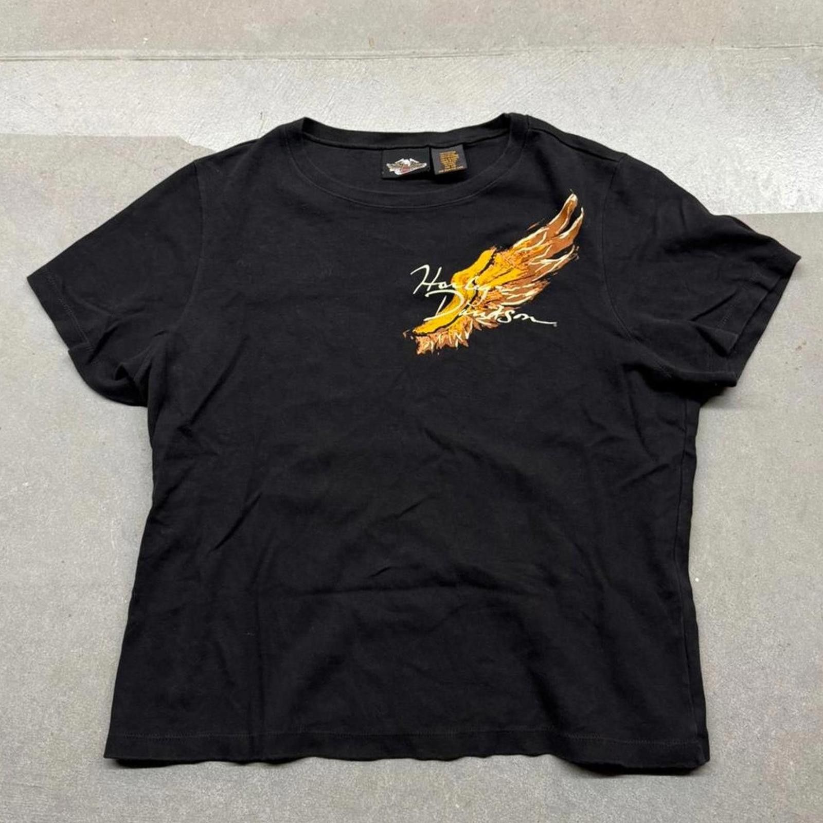 Harley Davidson VINTAGE Harley-Davidson T-Shirt Womens XL Red Lace 