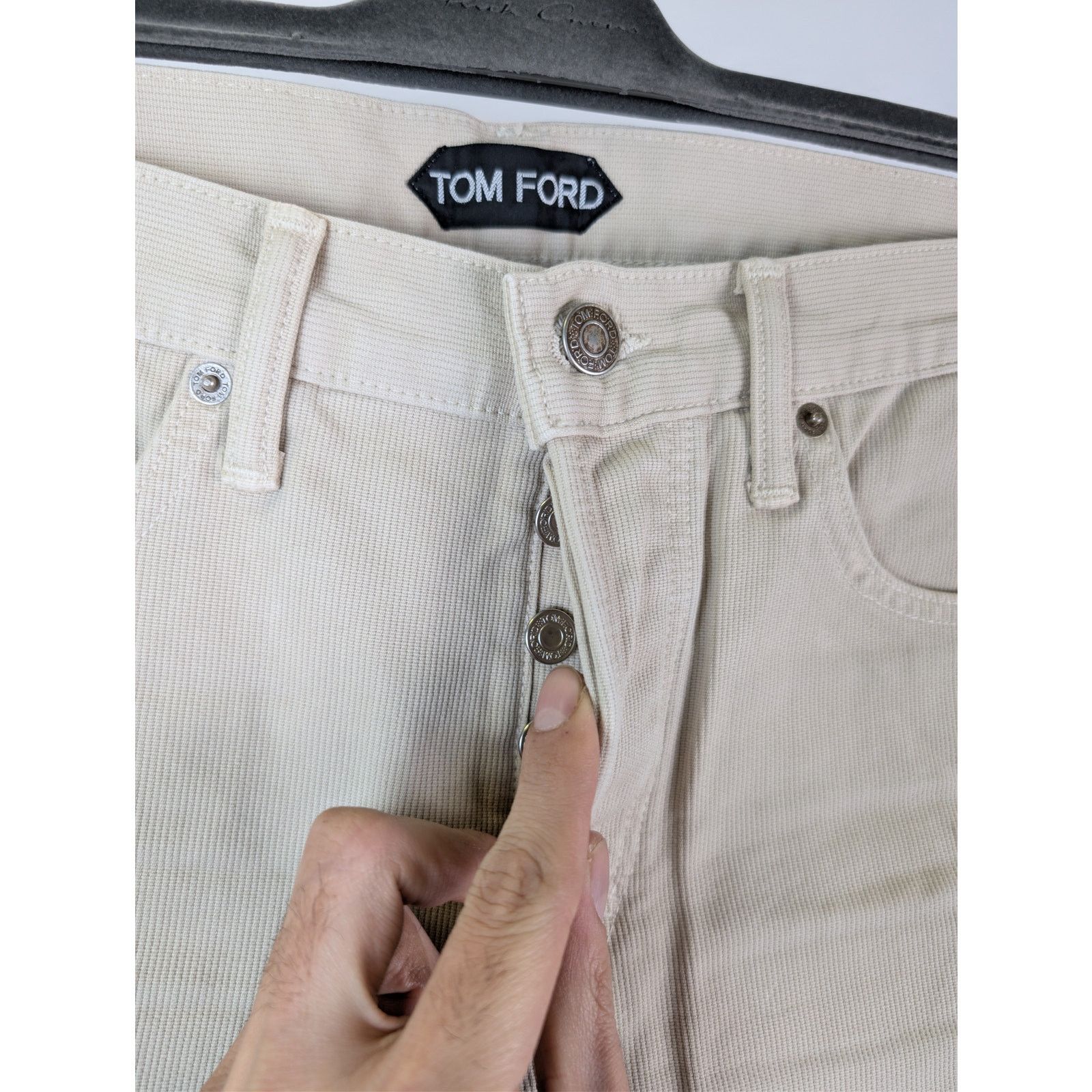 Tom Ford o1rshd1 Slim Denim Jeans in Beige Size US 34 / EU 50 - 6 Thumbnail