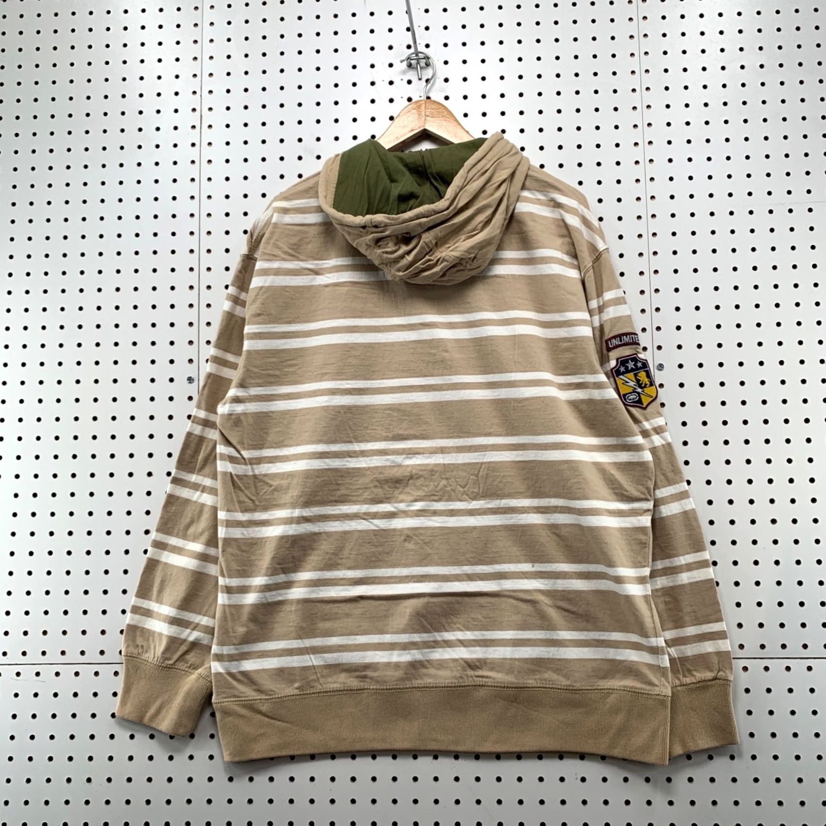 Vintage VINTAGE Y2K Ecko Hoodie Shirt Men XL Brown White Striped Rhino Button Pullover Size US XL / EU 56 / 4 - 2 Thumbnail