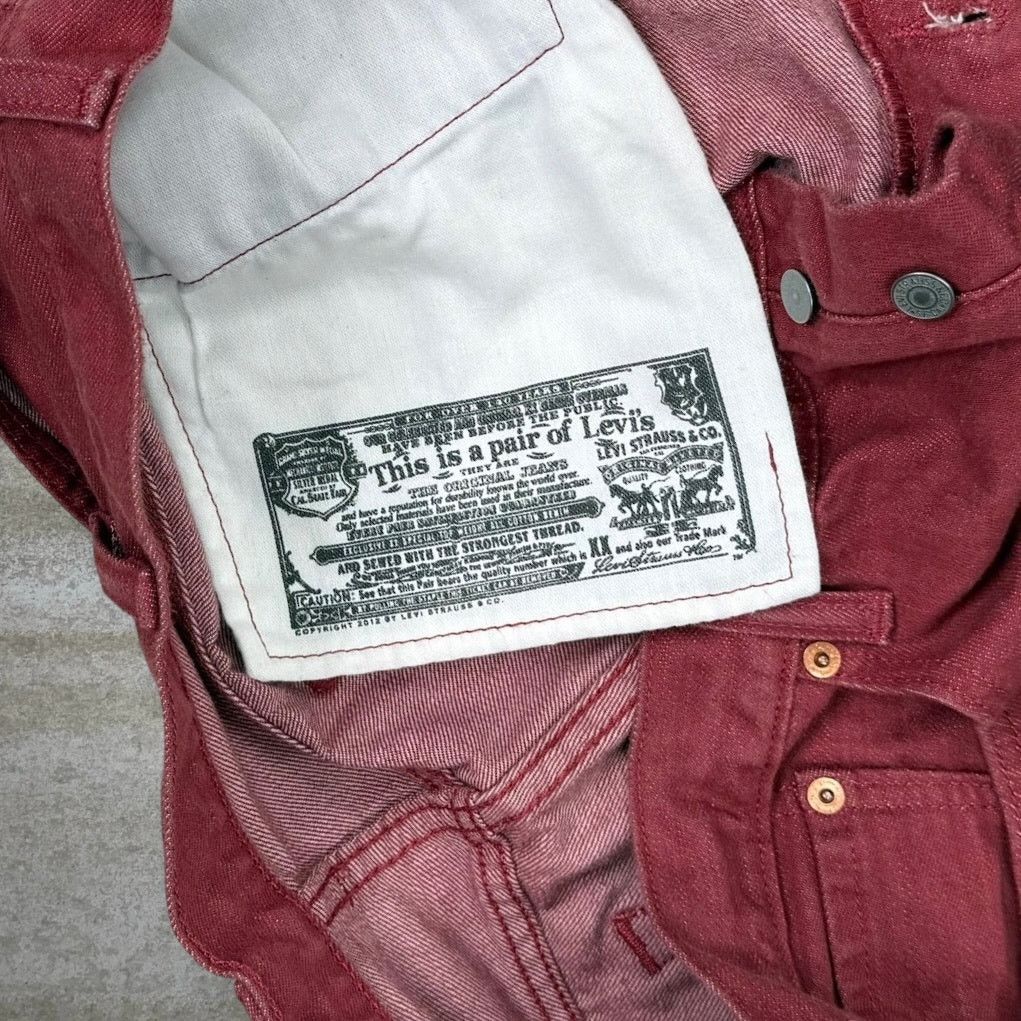 Levi's Vintage Y2K Levis Jeans 501 40x28 Regular Straight Red Wash Size US 40 / EU 56 - 7 Thumbnail