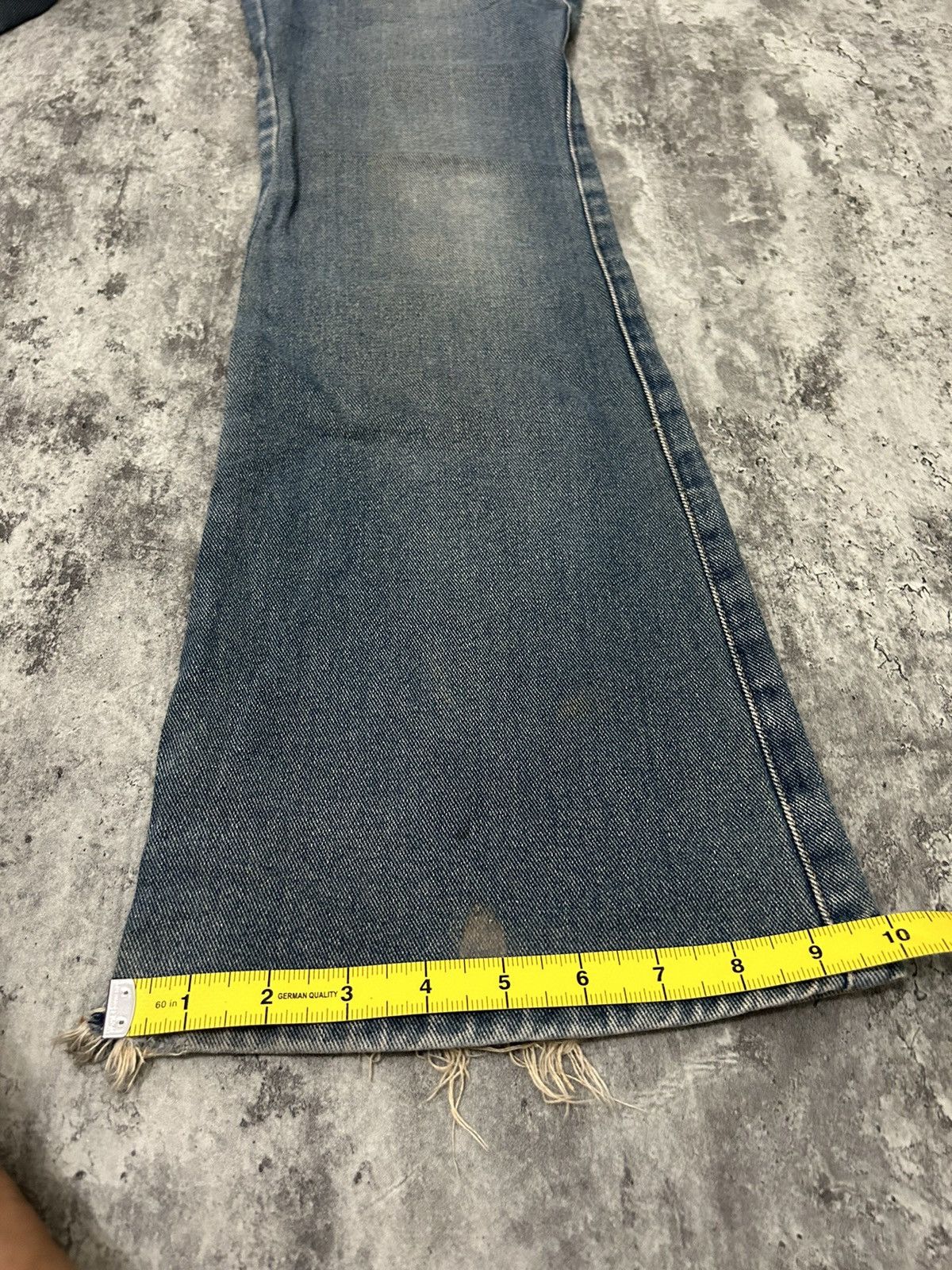 If Six Was Nine × Japanese Brand × Le Grande Bleu (L.G.B.) Vintage Jouer aux echecs Flare Jeans Size US 27 - 18 Thumbnail